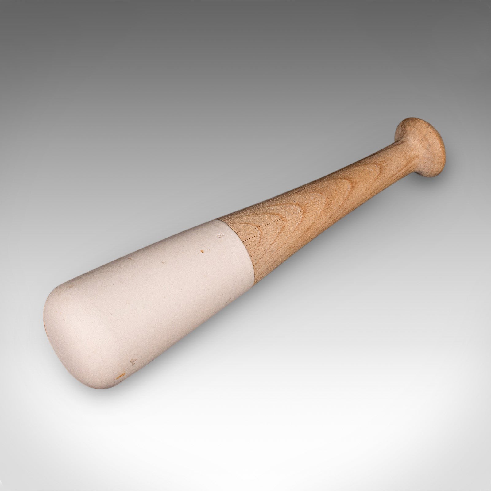 Large Antique Mortar & Pestle, English, Ceramic, Beech, Apothecary, Edwardian