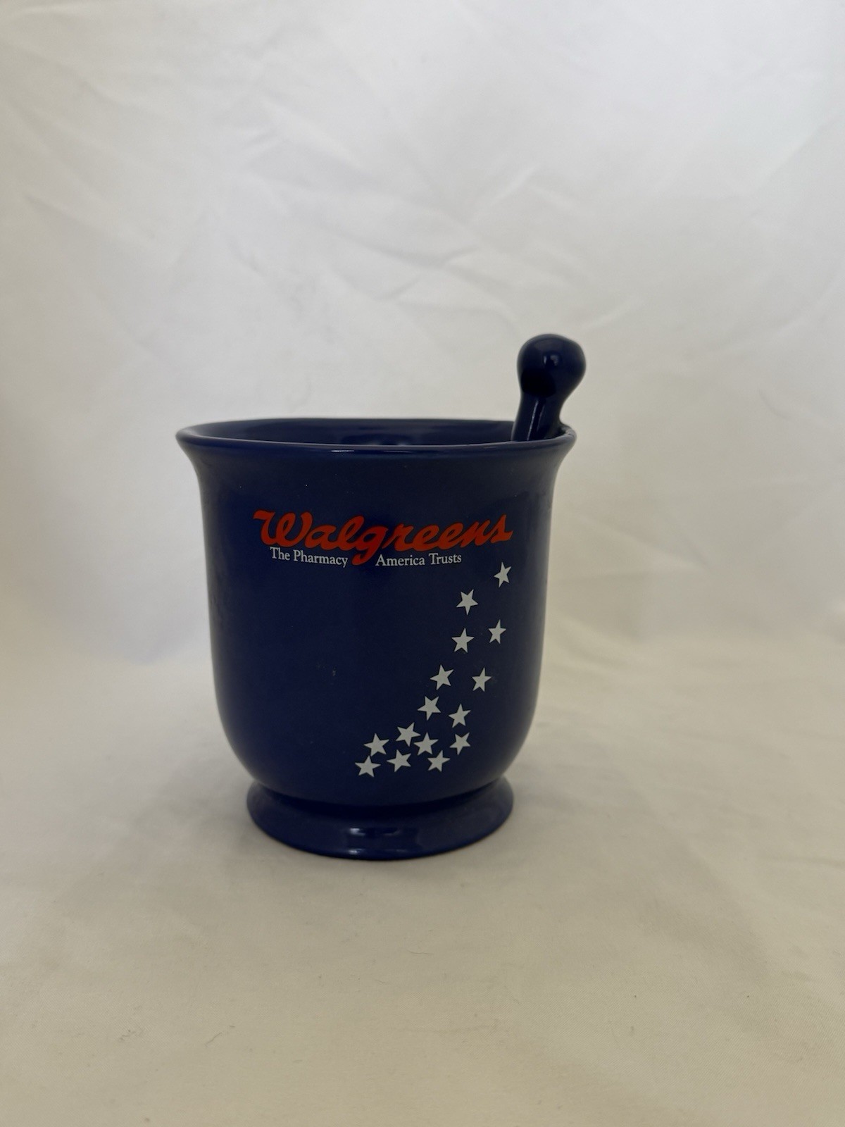 Walgreens Mortar and Pestle Blue Pharmacy Desk Pen Storage Holder