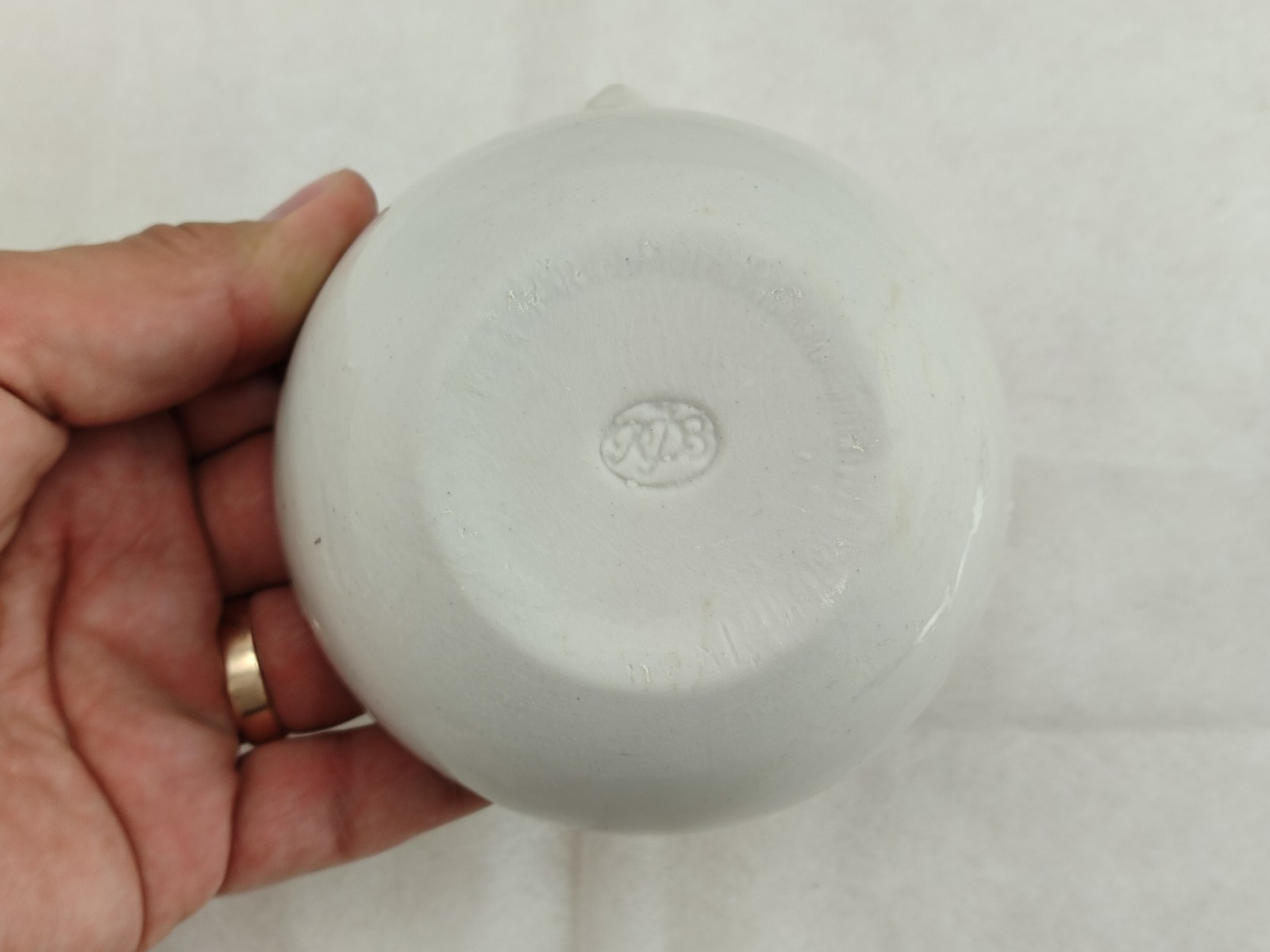 Antique New Porcelain Mortar Pestle Ceramic Apothecary Spice Herbs Grinder USSR