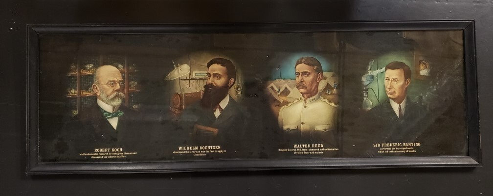 1940s Pioneers Pharmaceutical Science Doctor’s Office/Pharmacy Cardboard Display