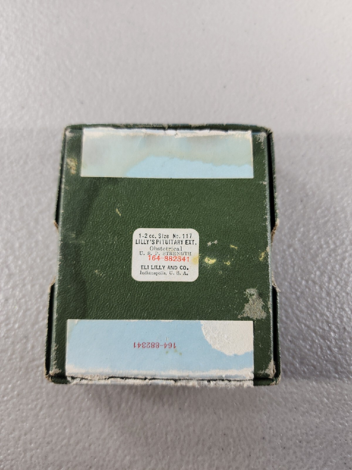 Vintage Eli Lilly’s Pituitary Extract Obstetrical Empty Box Only, Exp 12/1935