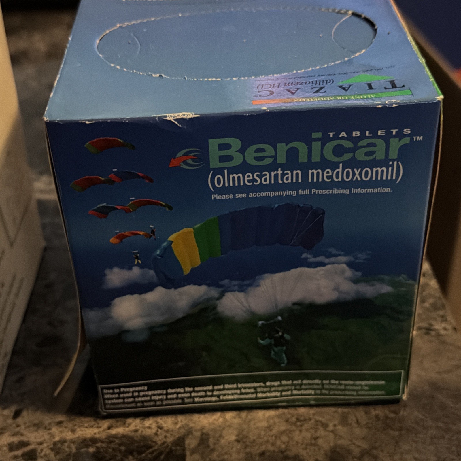 Forrest Pharma/Sankyo Pharma Tiazac Tissue Box Unopened Drug Rep Promo 2000s Lot
