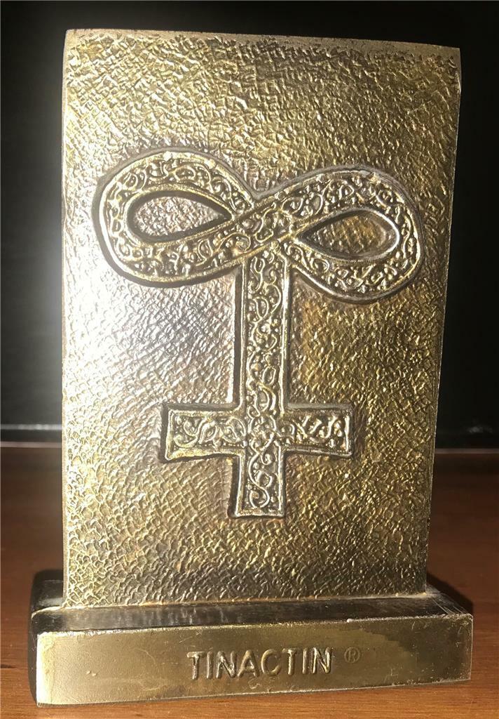 Tinactin Secundum Artem Symbol for Glass Bronze Paperweight