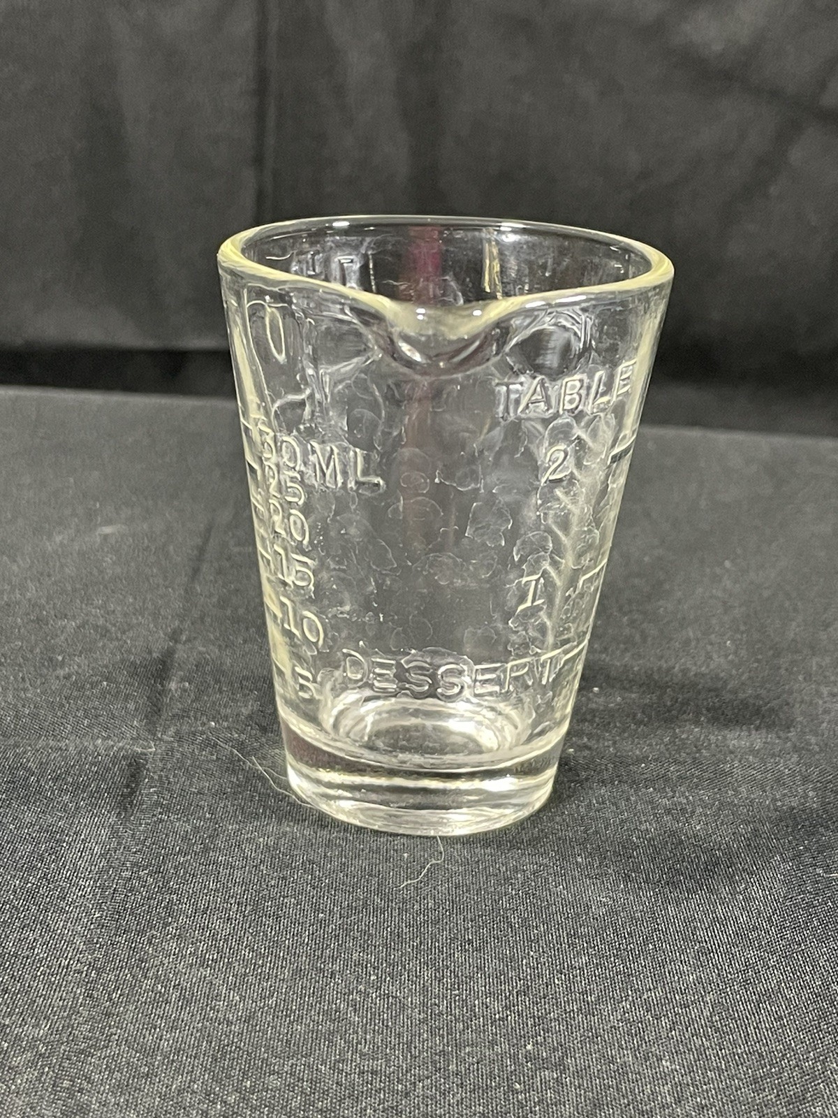 Vintage Apothecary Measuring Glass “Dessert” Marker Medicine Shot Glass
