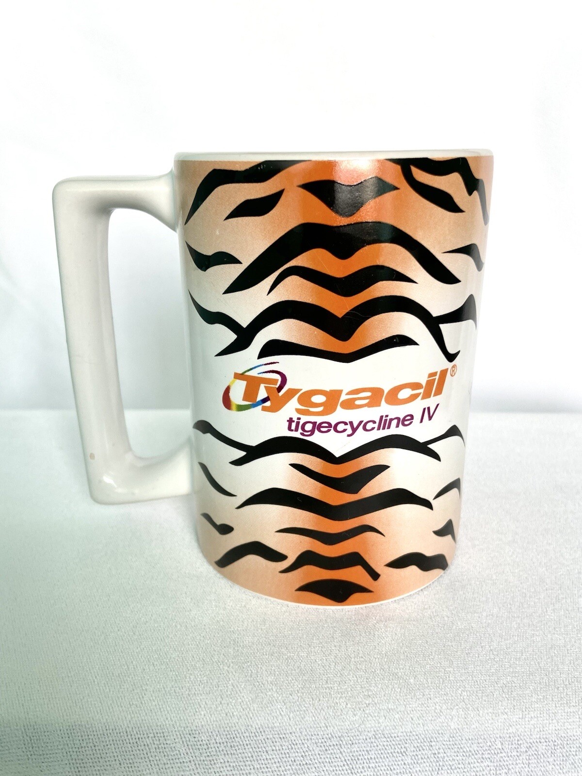 Tygacil Coffee Mug Wyeth Pharma Drug Rep Promo Advertising Rare VTG 14oz
