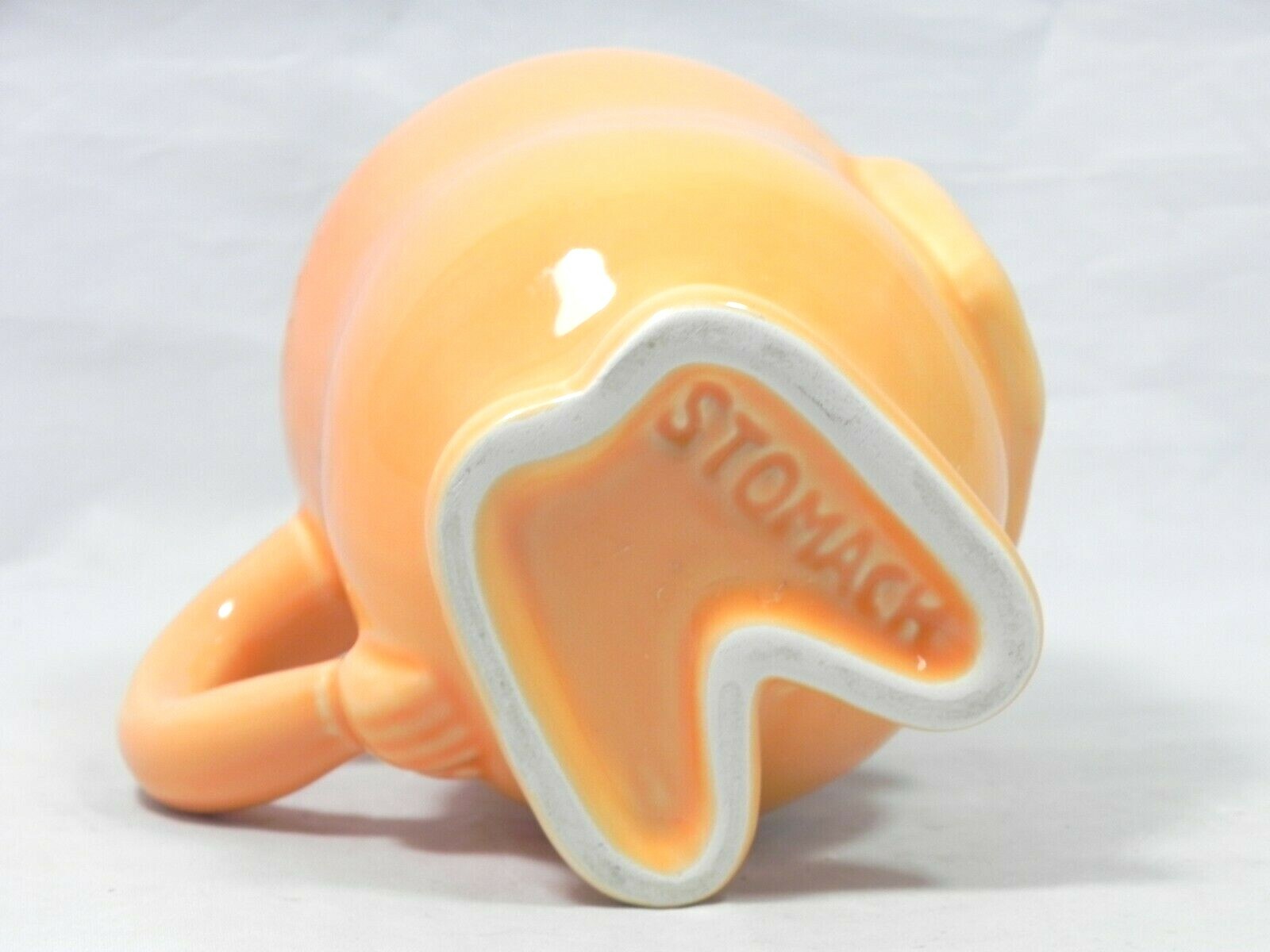 Actos Pharmaceuticals Promotion Ceramic Orange Stomach Mug Anthropomorphic Smile