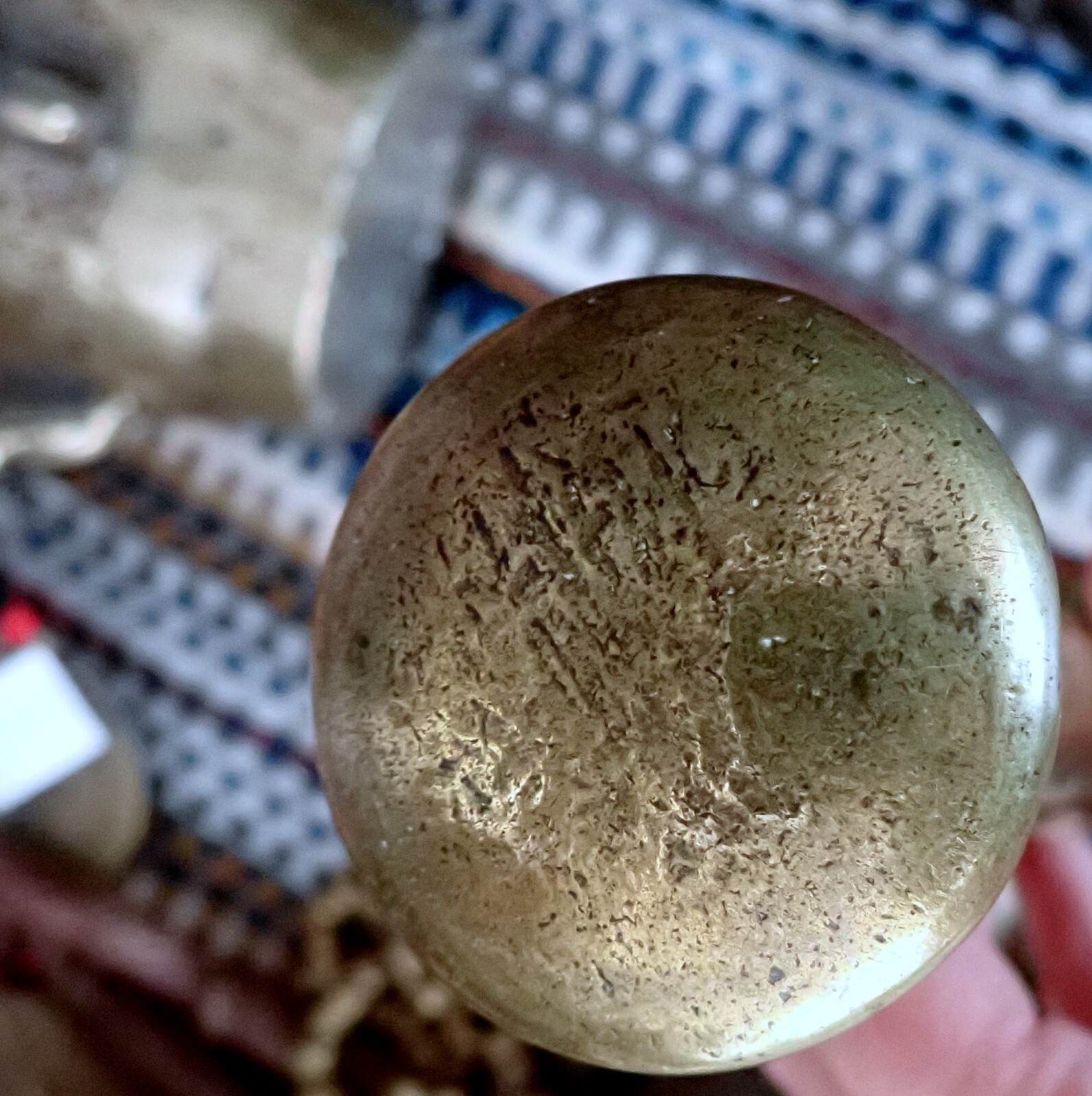 Brass Pestle Mortar Morocco Tuareg Spain Antique 19th Century Cast Brass