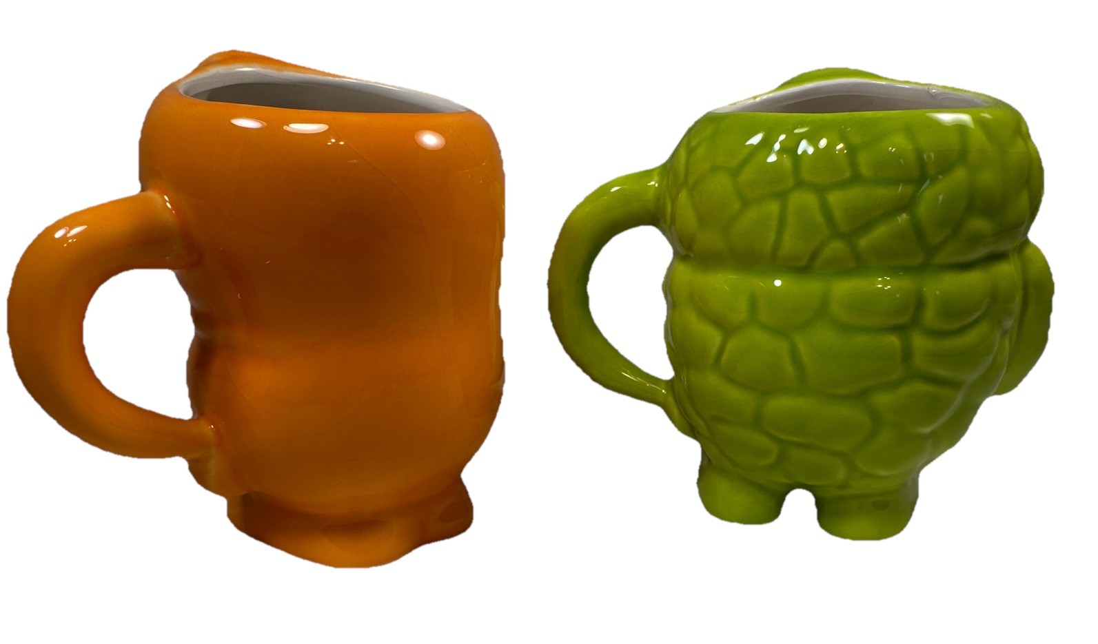 Actors Pharmaceutical Promo Triglyceride & Stomach Ceramic Mugs Green/orange