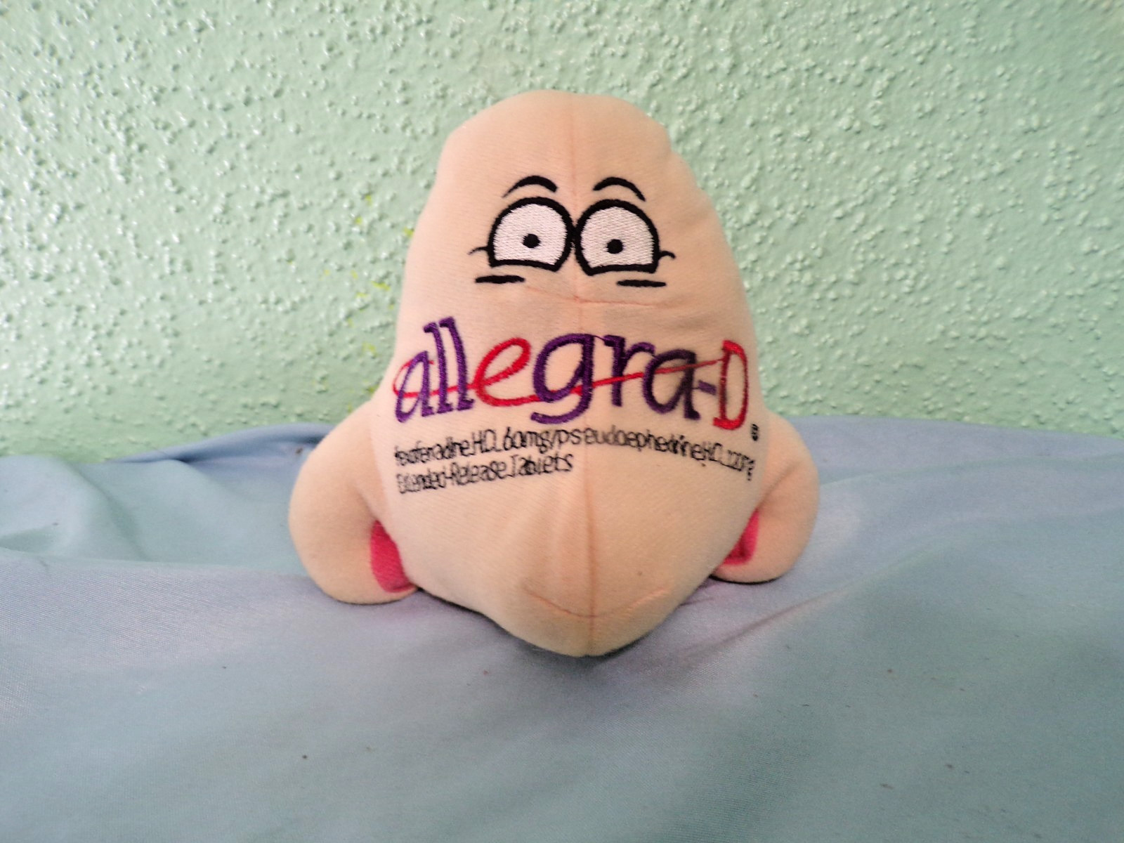 Allegra D Nose Plush Pharma Drug Rep 6 Inch No Sounds Stuffed Animal Toy