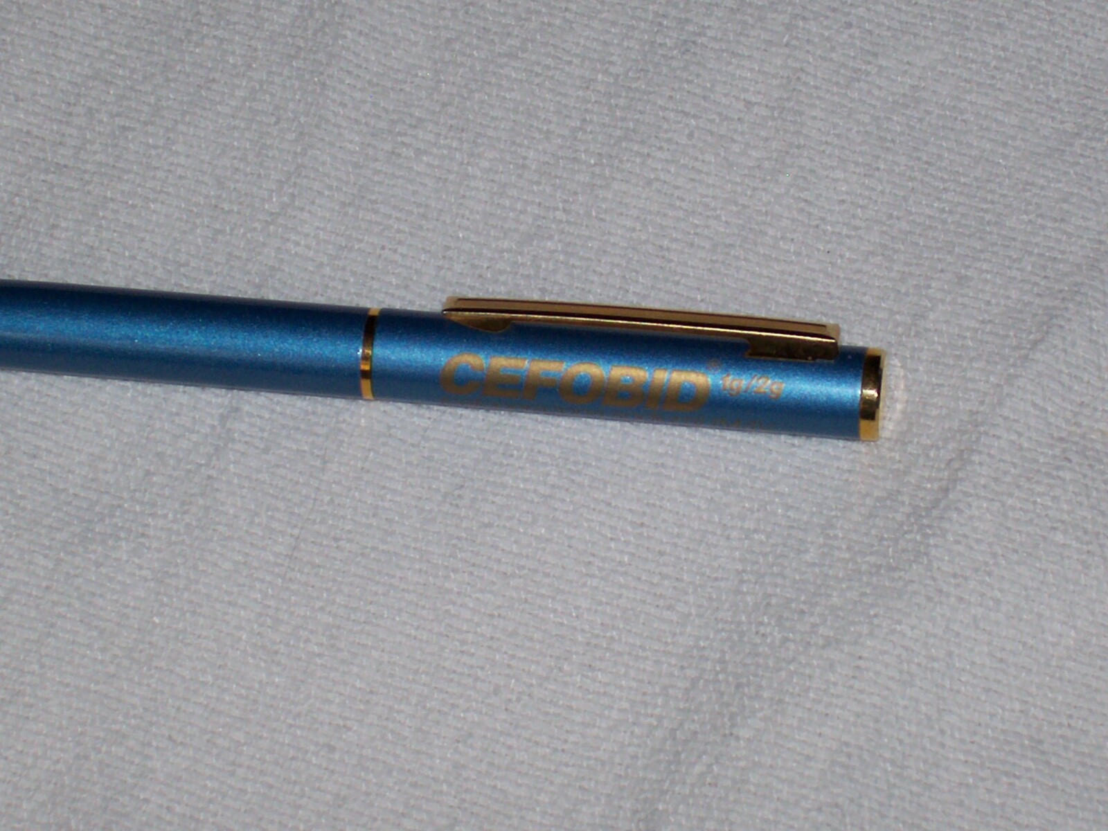 VINTAGE PFIZER DIFLUCAN PROMOTIONAL UTILITY BAG NOTE PAD-PEN CANVAS TEAL BLUE