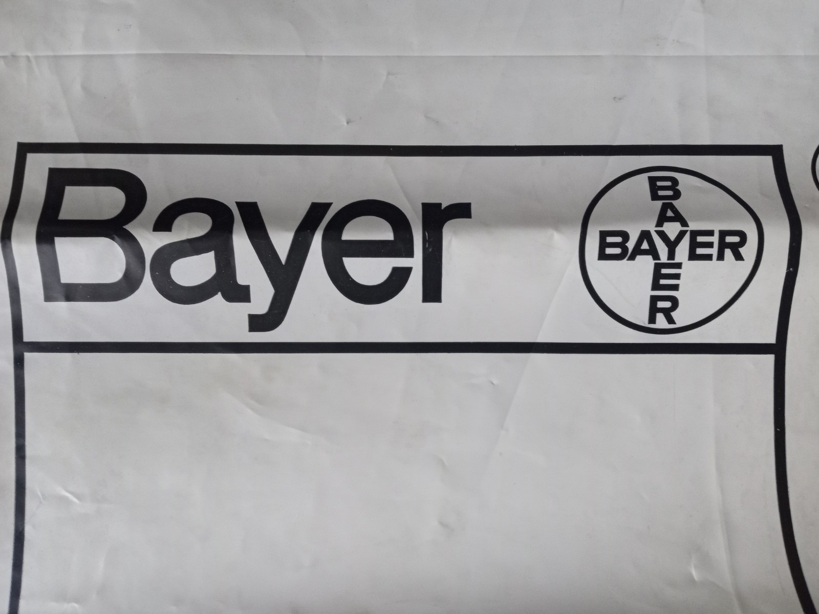 Vintage BAYER Pharmaceuticals Makrolon Polycarbonat Chemical Compound Bag 1970s