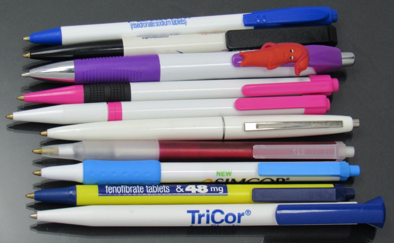 Drug Rep Lot 10 PENS Pharmaceutical Promo Actonel Risperdal Prevacid Protonix ++