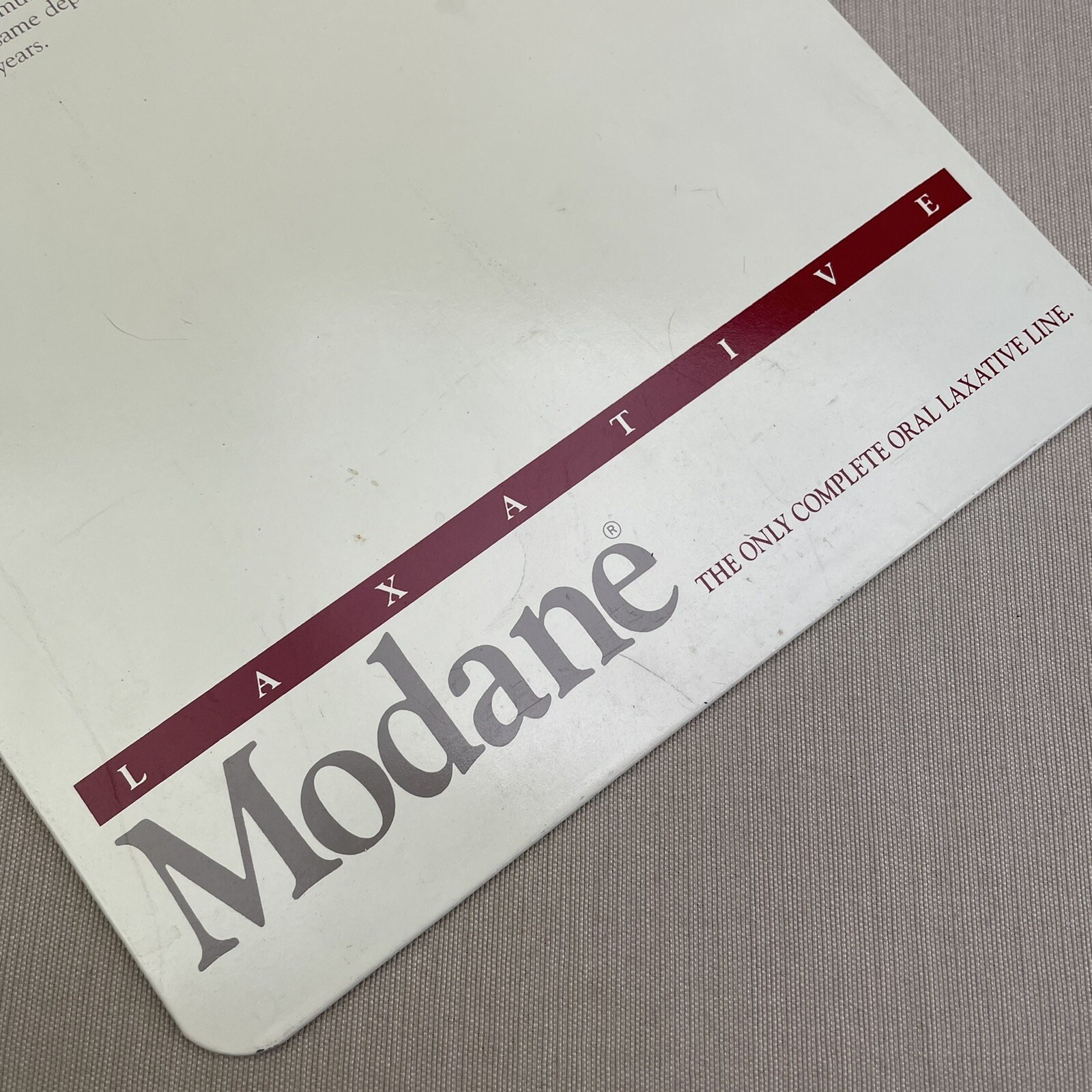 MODANE Laxative Clip Board Vintage Drug Rep Swag Advertising Promotional