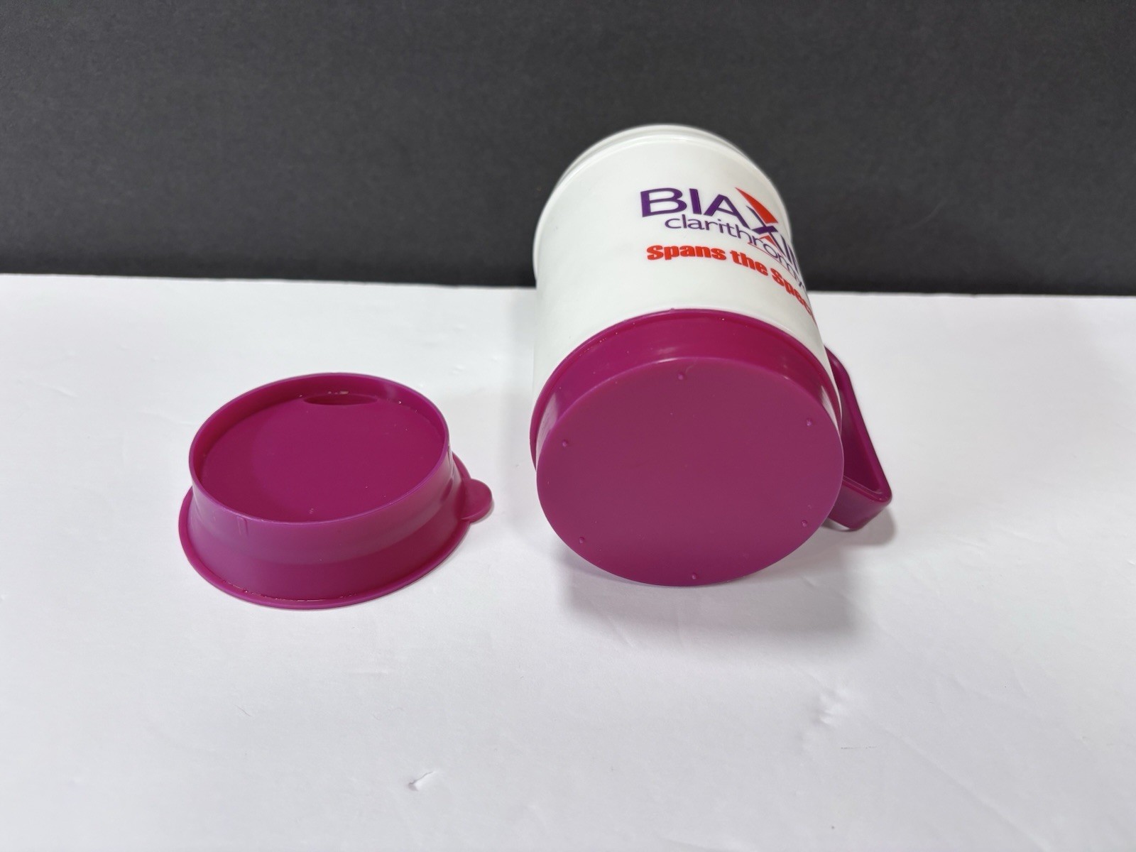 Vintage BIAXIN Pharmaceutical Advertising Promotional Cup Thermal W/Lid Medical