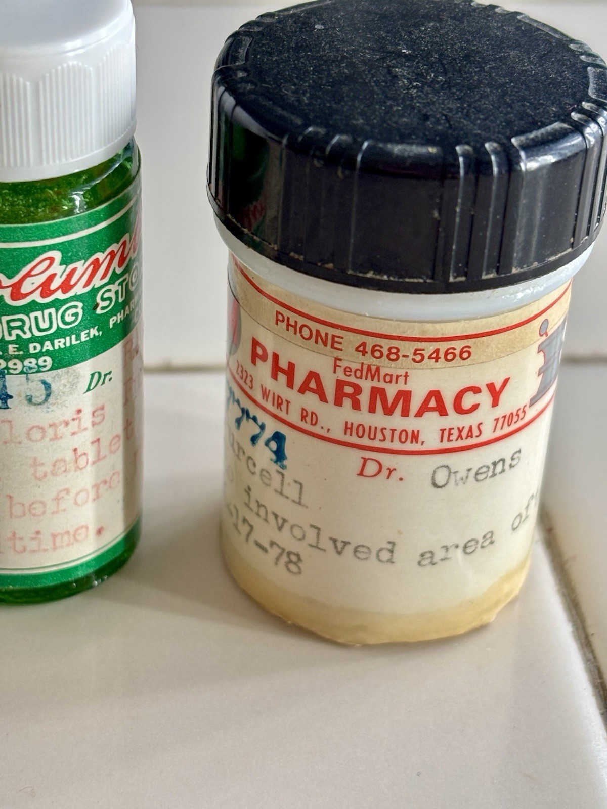 3 VTG Glass Prescription Bottle Clinic Pharmacy 1957 1971 1978