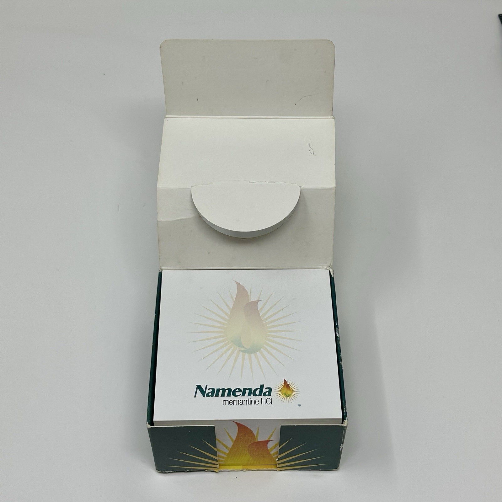 Vintage NAMENDA Pharmaceutical Drug Rep Post-It Note Pad Cube