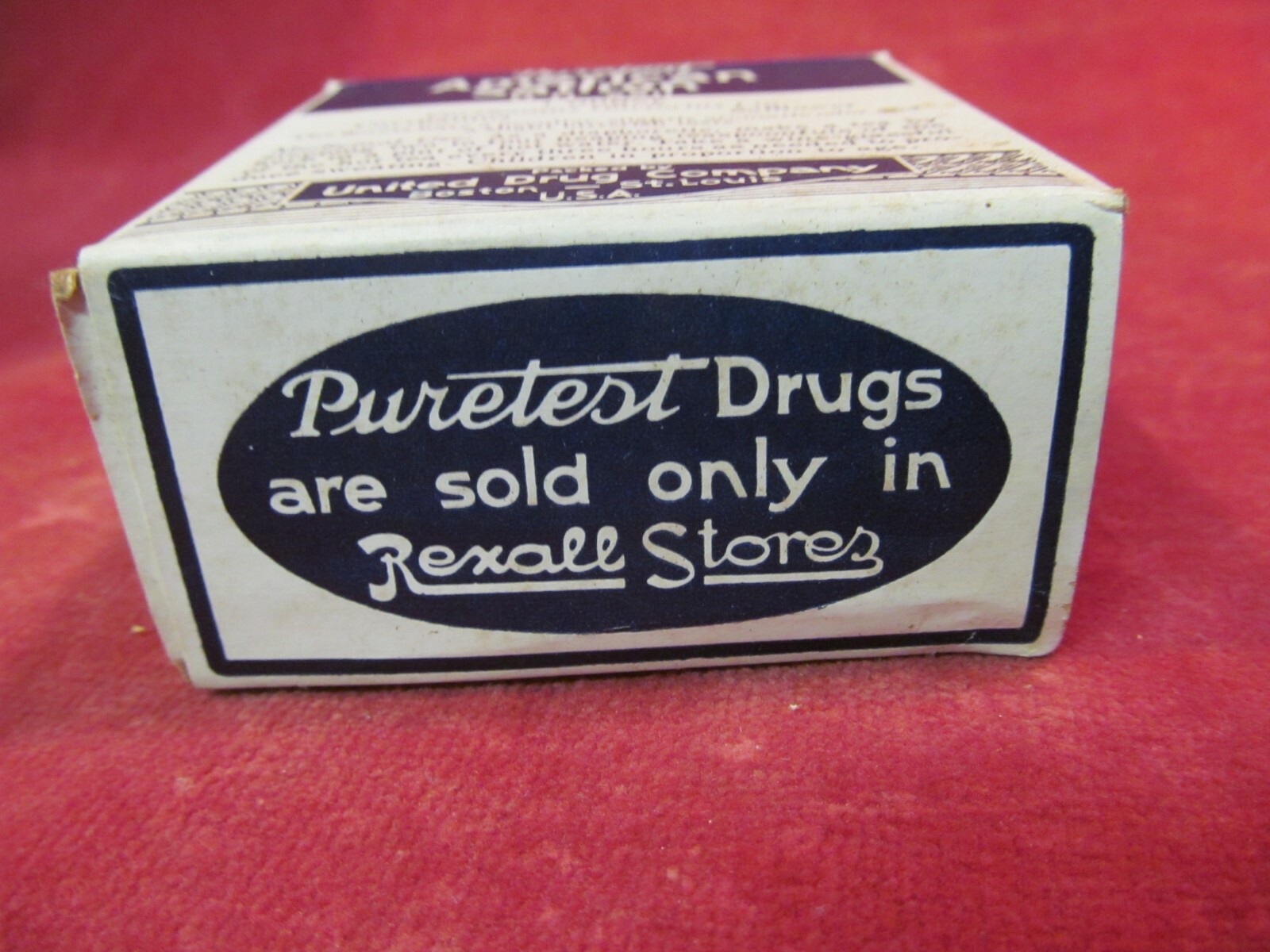 NEW OLD STOCK PURETEST AMERICAN SAFRON 1 OUCE BOX UNITED DRUG COMPANY