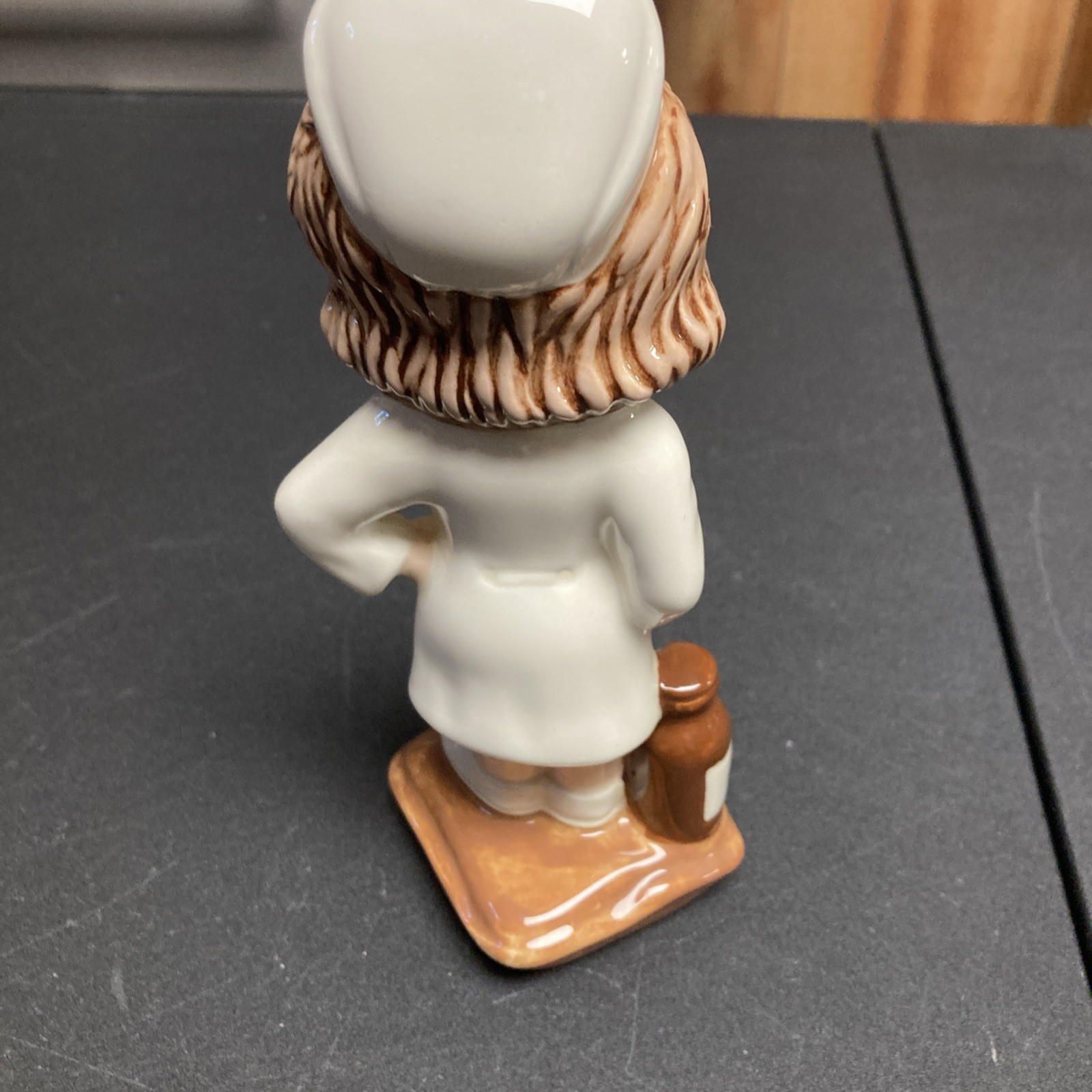Vtg ‘85 Ceramic Big Eyed Smiley Nurse Figurine Whimsical Decor, Grad Presents