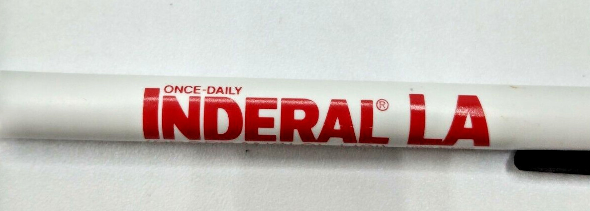 INDERAL PEN Pharmaceutical Drug Rep Pen Vintage Retro Rare