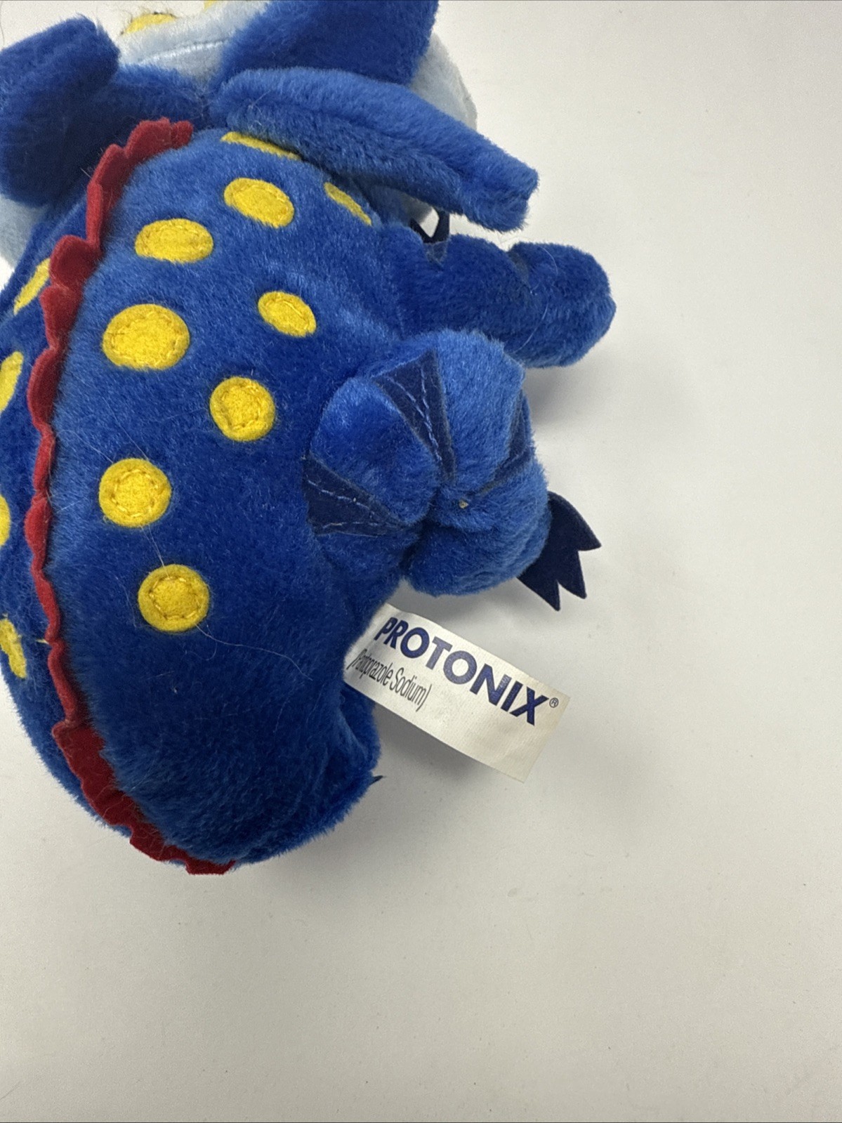Protonix Drug Rep Pharma Plush Blue Toy Gerdy Promo Advertising Vintage Rare