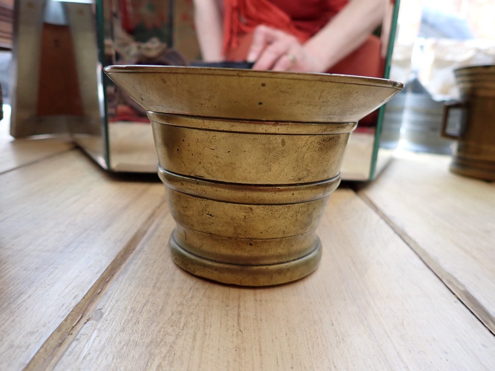Antique Brass Apothecary Mortar circa 19th Century Great Patina!