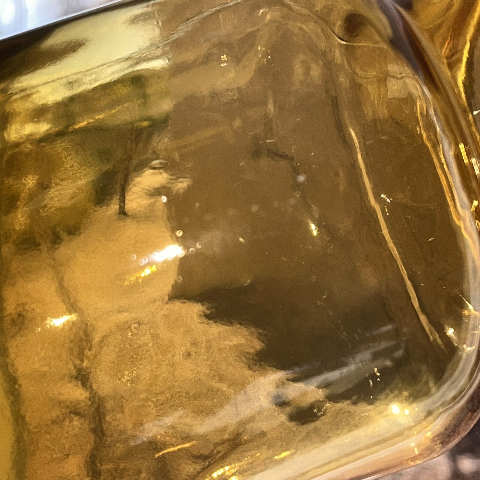 Antique Amber Pharmacy Drug Store Glass Apothecary Jar Bottle Marked 1000 8.5”H