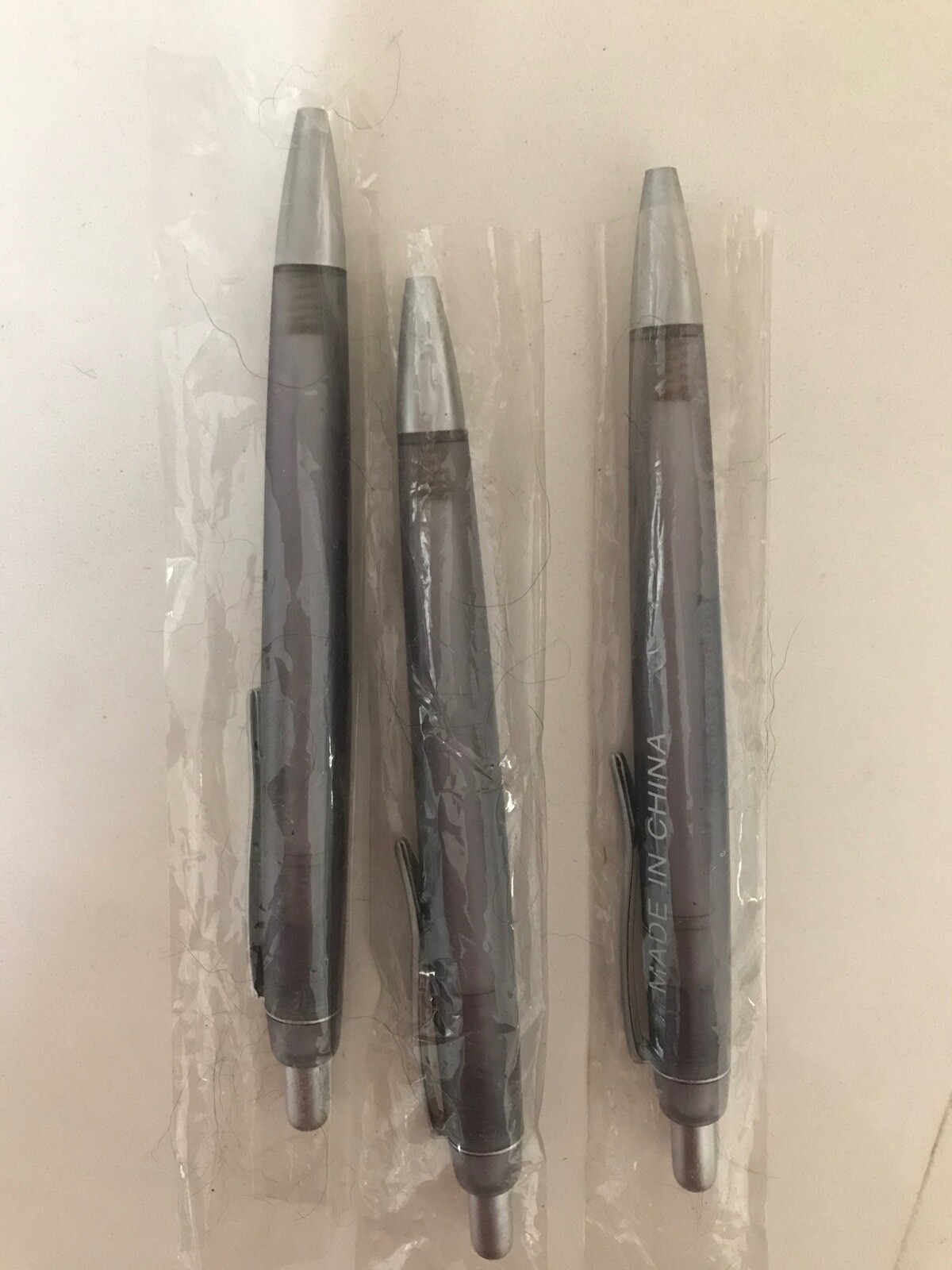 3 New Original Wrapping CLARINEX Pens Grayish Lavender Color with Logo