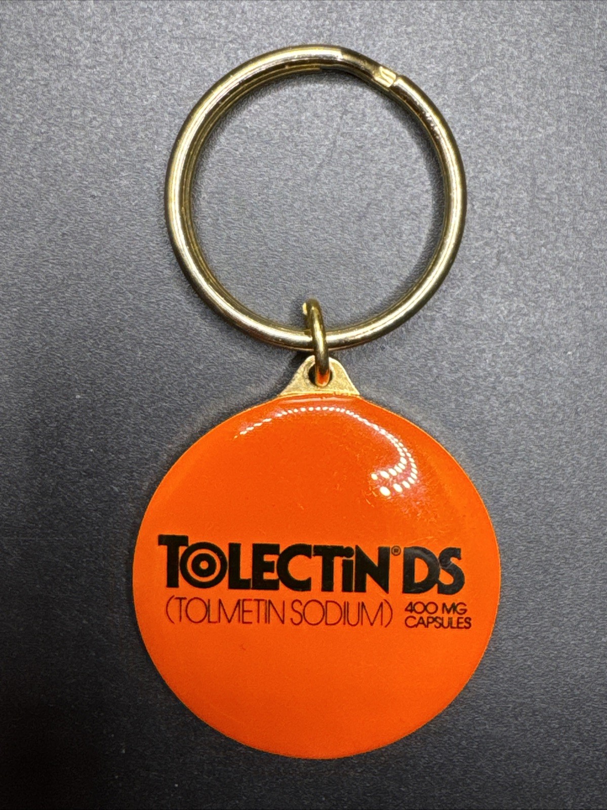 Vintage Tolectin DS Pharmaceutical Drug Rep Promo Keychain Medical Advertising