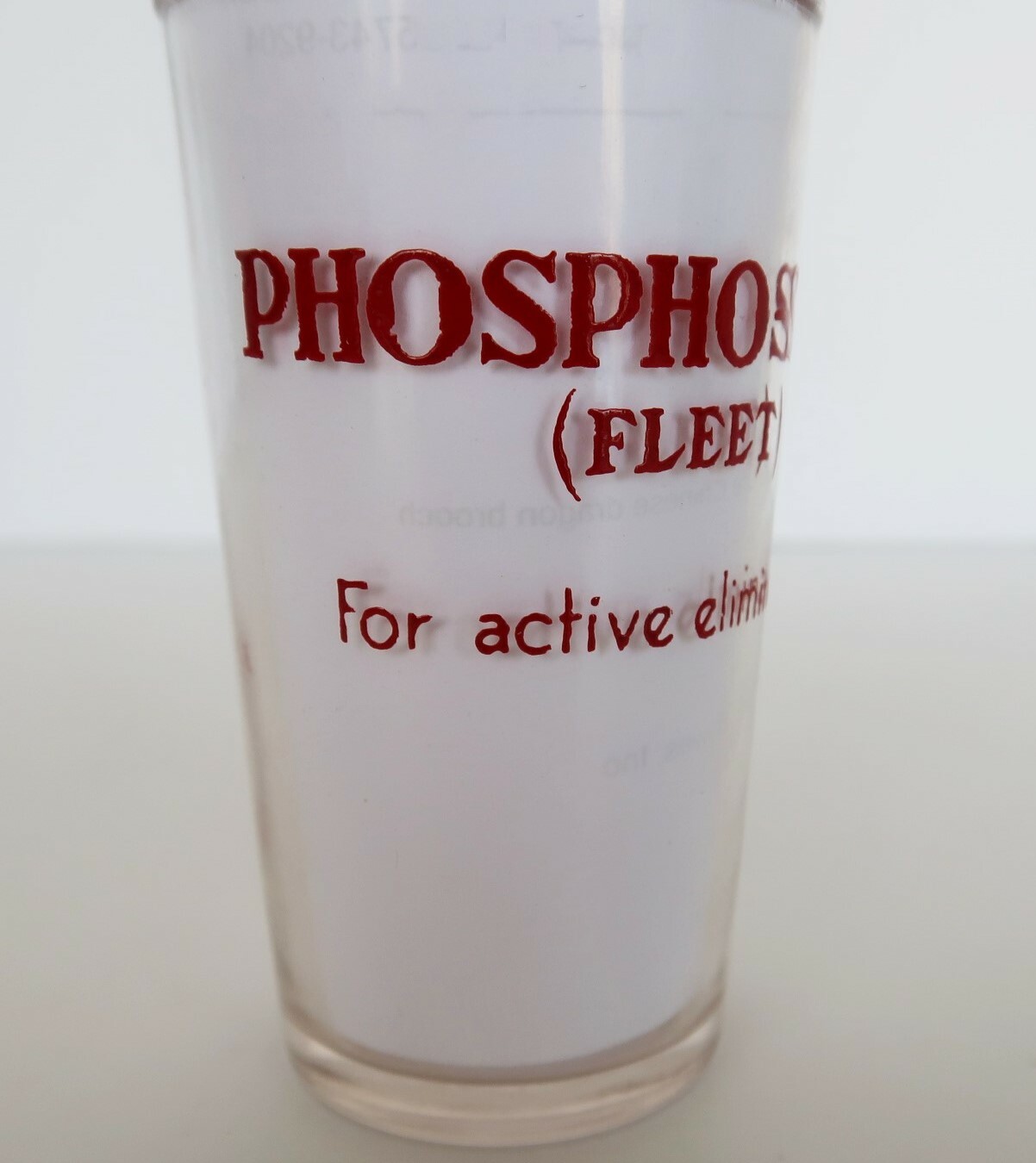 Vintage Fleet Phospho Soda Graduated 3oz Measuring Glass Tumbler