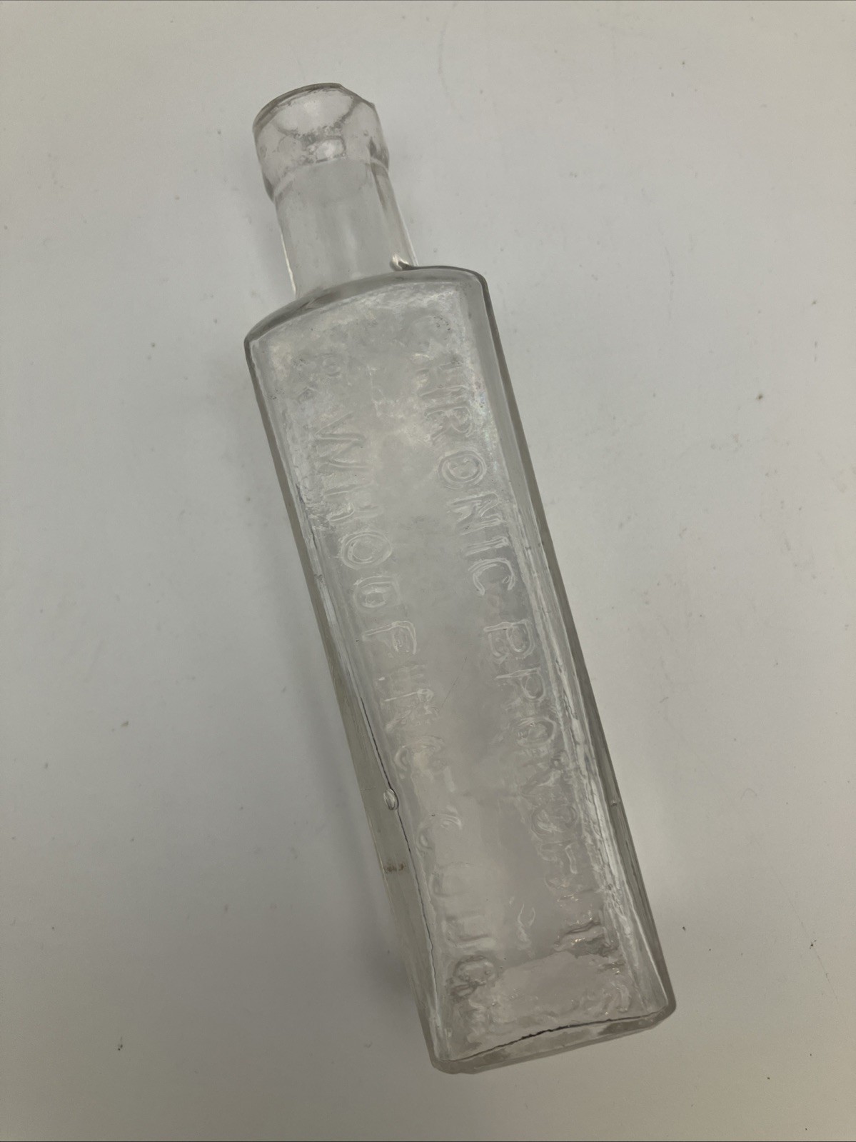 Antique Glass Bottle: Congreves Balsamic Elixir: Consumption, Whooping Cough etc