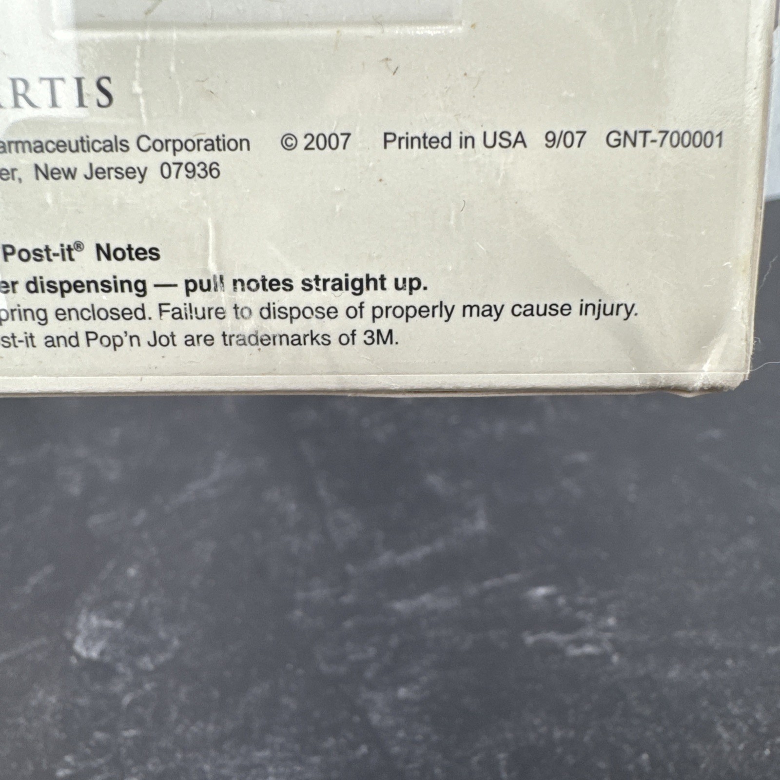 Vintage Zaditor GenTeal Sticky Note Pad Pharma Drug Rep Promo Post-it 3×3 NEW