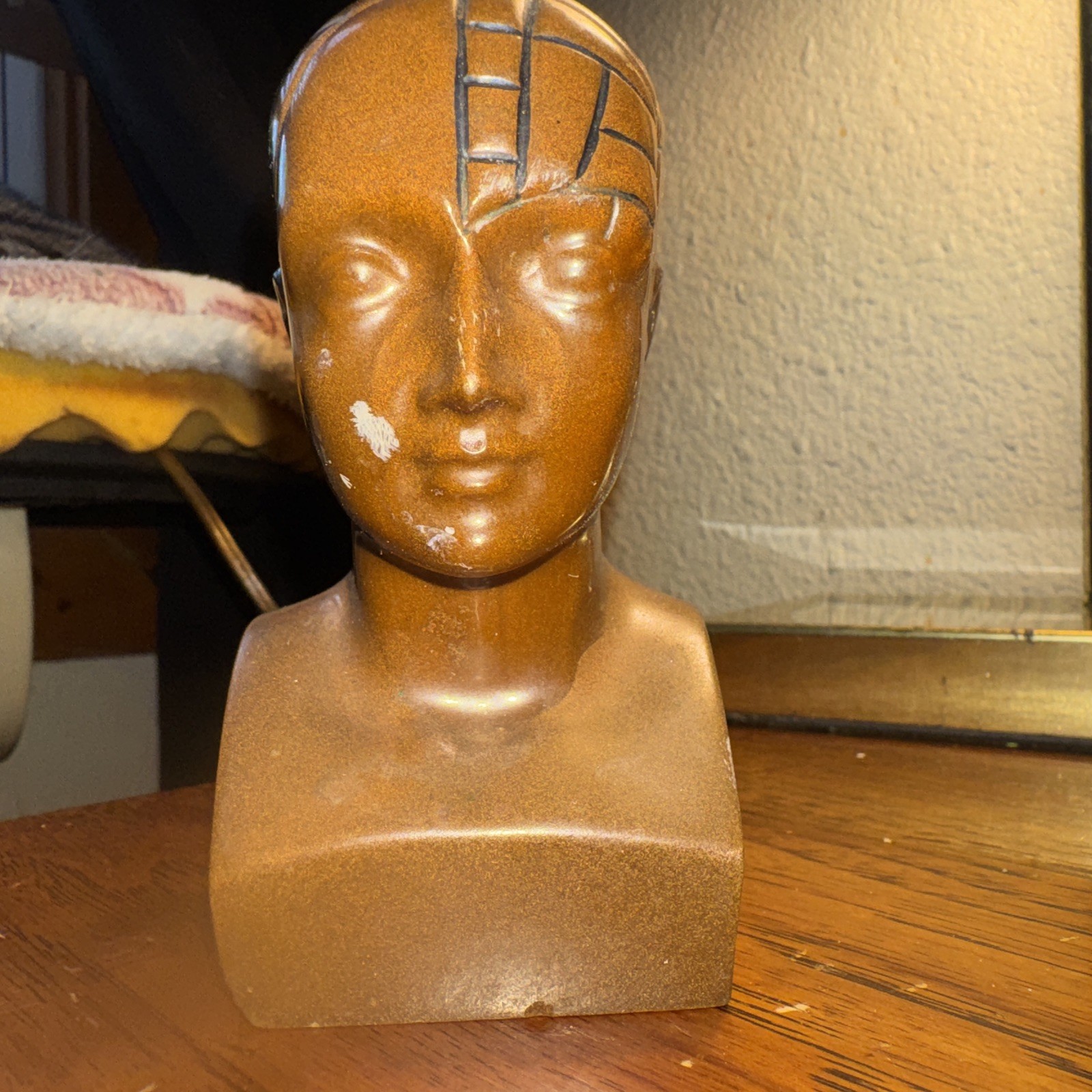 Paxipam Vintage Phrenology Bust, Medical Advertising Paperweight 5”x 2.4”