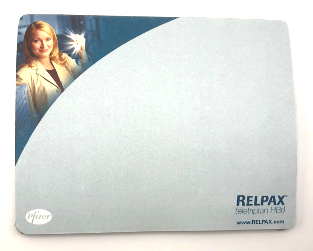Vtg 2003 Pfizer Relpax Large Notepad Pharmaceutical Drug Rep Promo Merch HTF