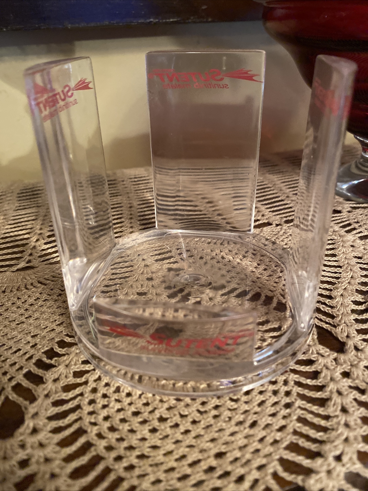 Sutent NOTE PAD Clear ACRYLIC HOLDER Pharmaceutical drug rep￼ COLLECTABLE ITEM