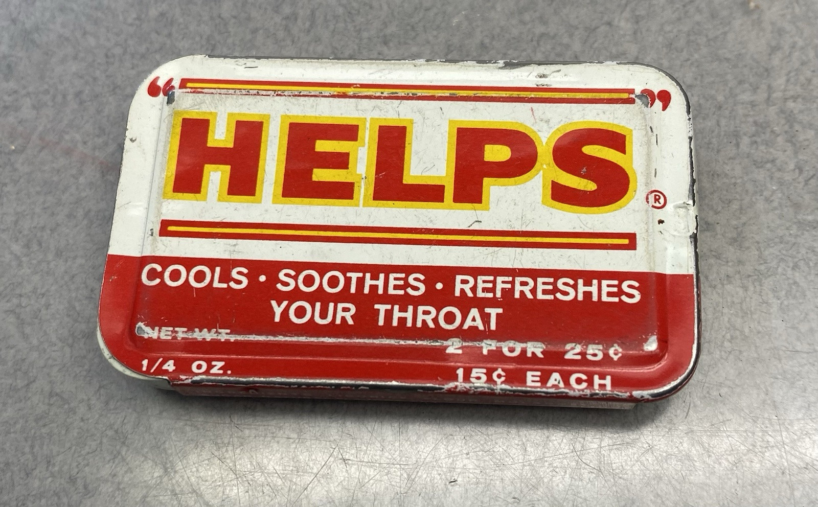 Vintage Medicine Tin National Licorice Company Helps Throat Lozenge Empty