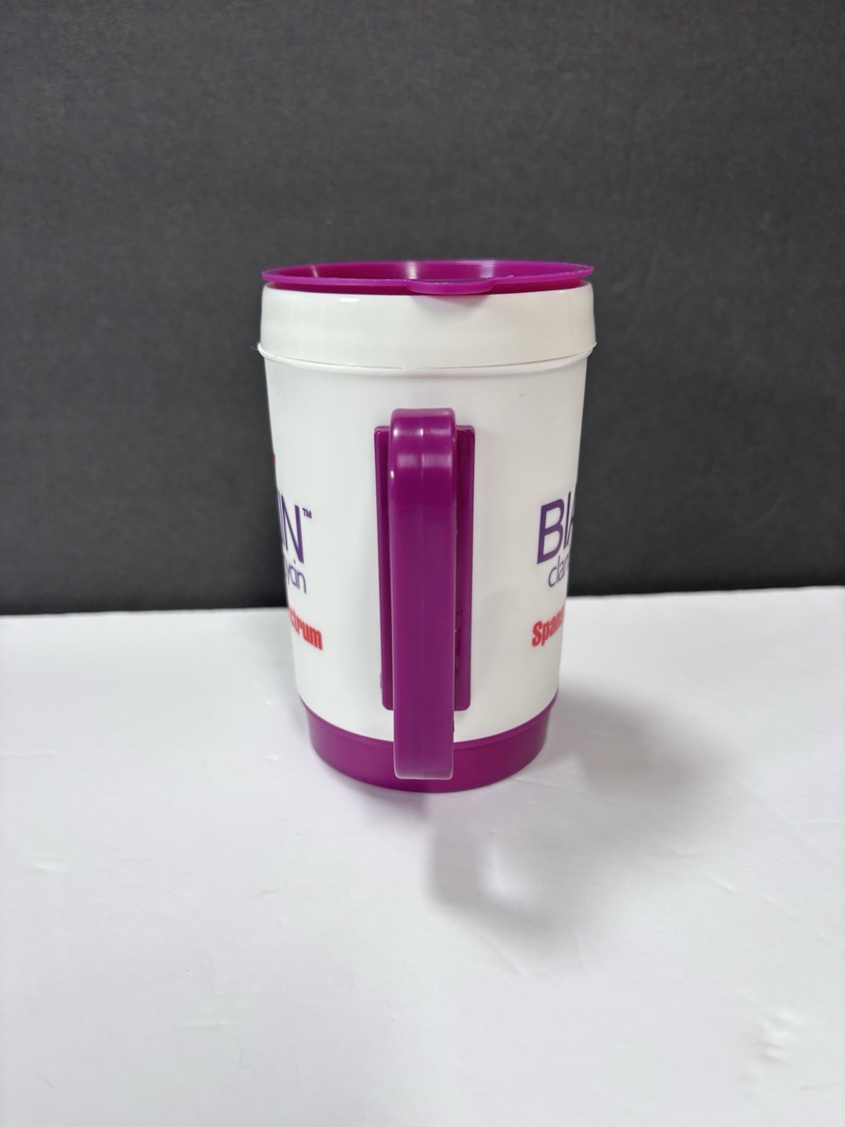 Vintage BIAXIN Pharmaceutical Advertising Promotional Cup Thermal W/Lid Medical