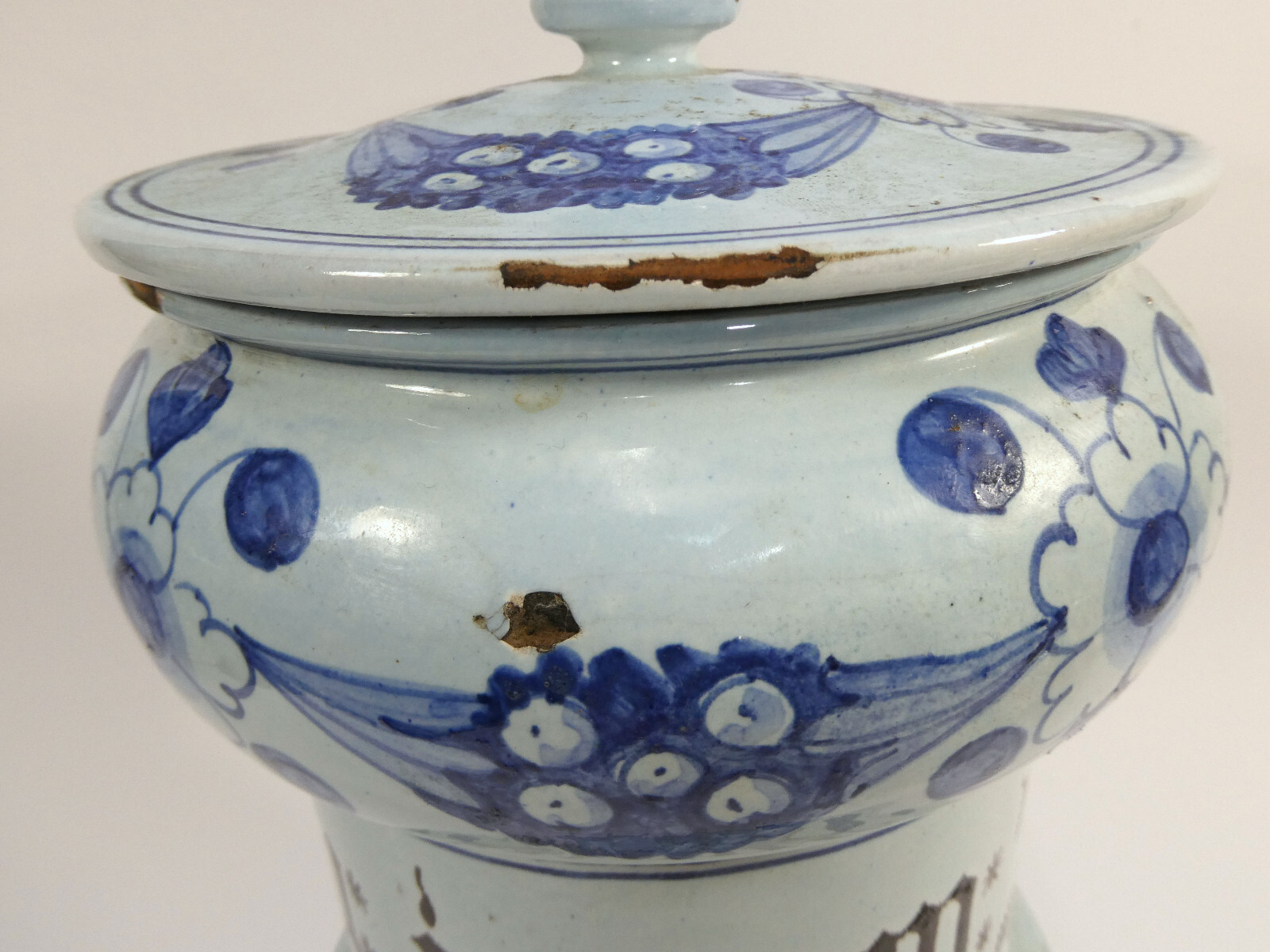Faience Pharmacy Vessel Early 19th Century A-9