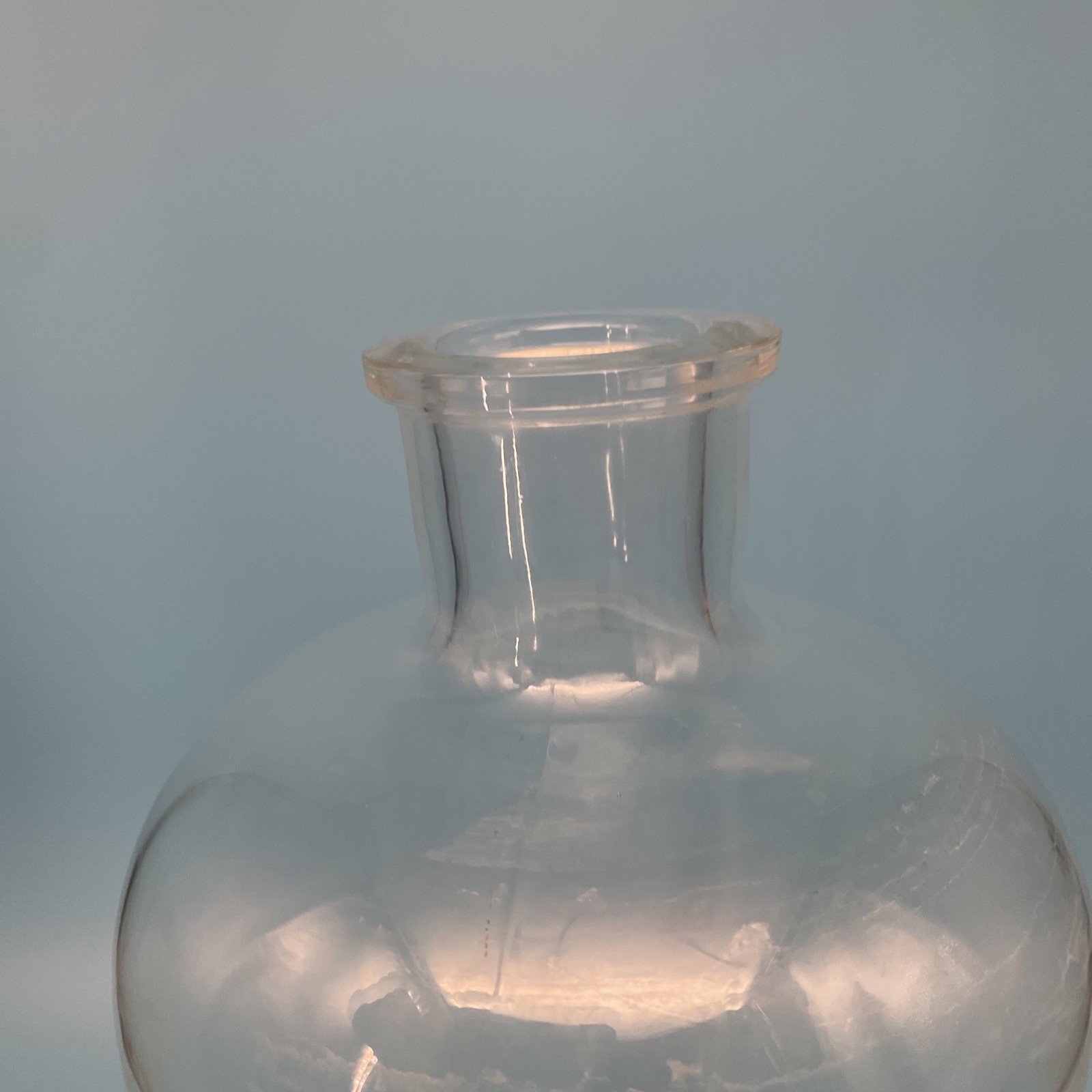 Pyrex Clear Glass Science Labware Bottle Hand Blown Apothecary 11” Tall