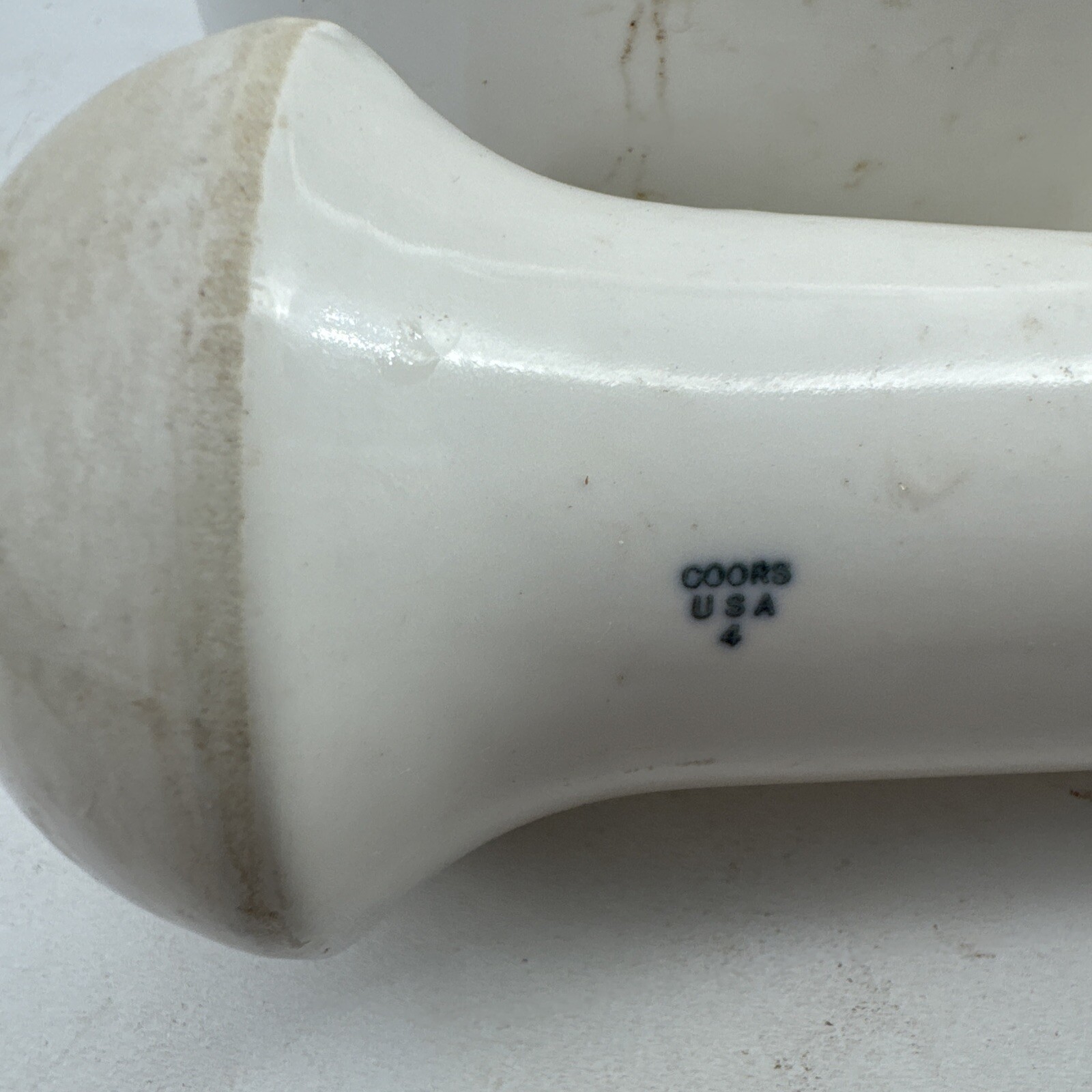 Coors USA 4 Lrg Porcelain Mortar/Pestle Medicine bowl Pharmacy Science Lab solid