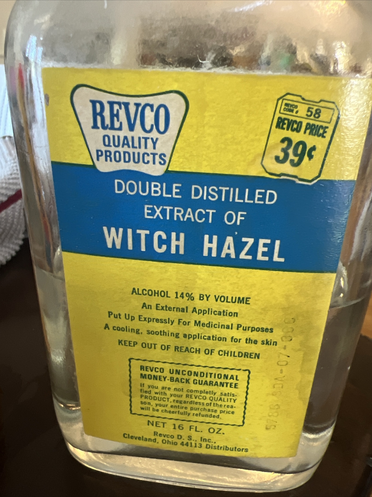 Vintage Medicine Pharmacy Btl Revco Drug Stores Glass Witch Hazel