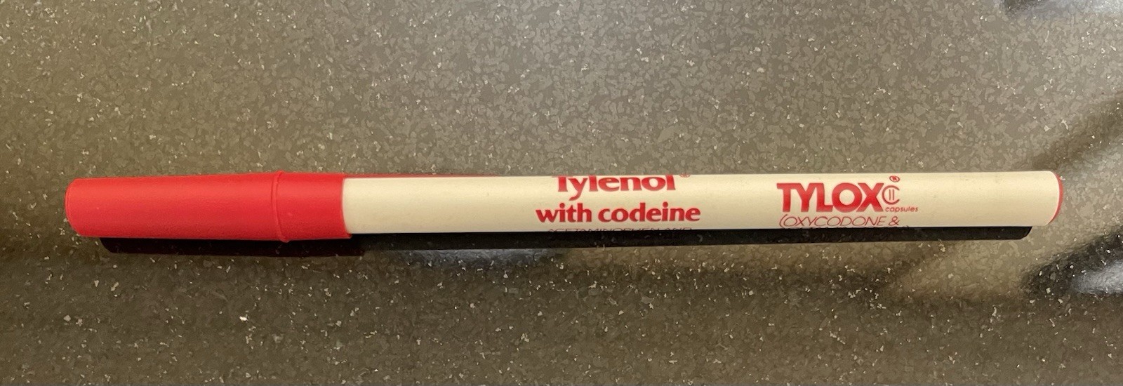 Tylenol with Codeine Tylox 14” Thick Plastic Ruler w/Pen