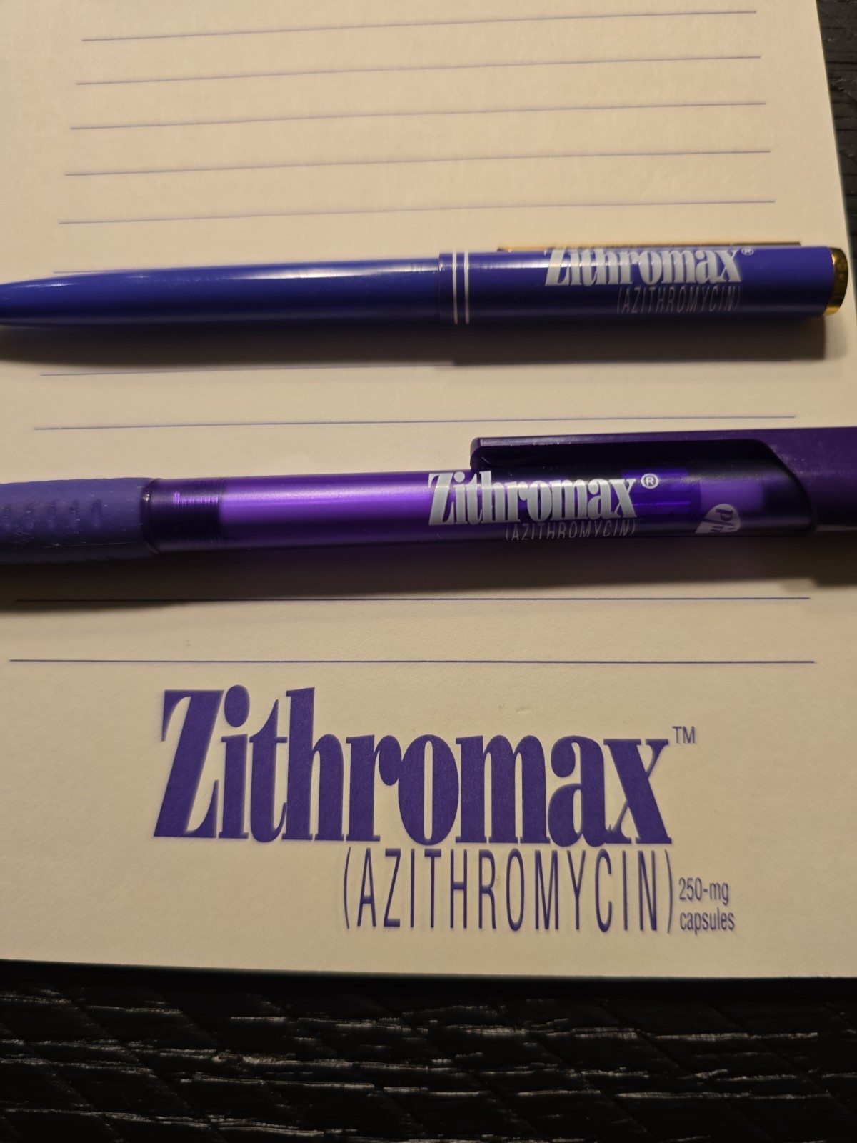Zithro Metal Plastic Pens Notepad Pharmaceutical Drug Rep Promos Vintage WRITES