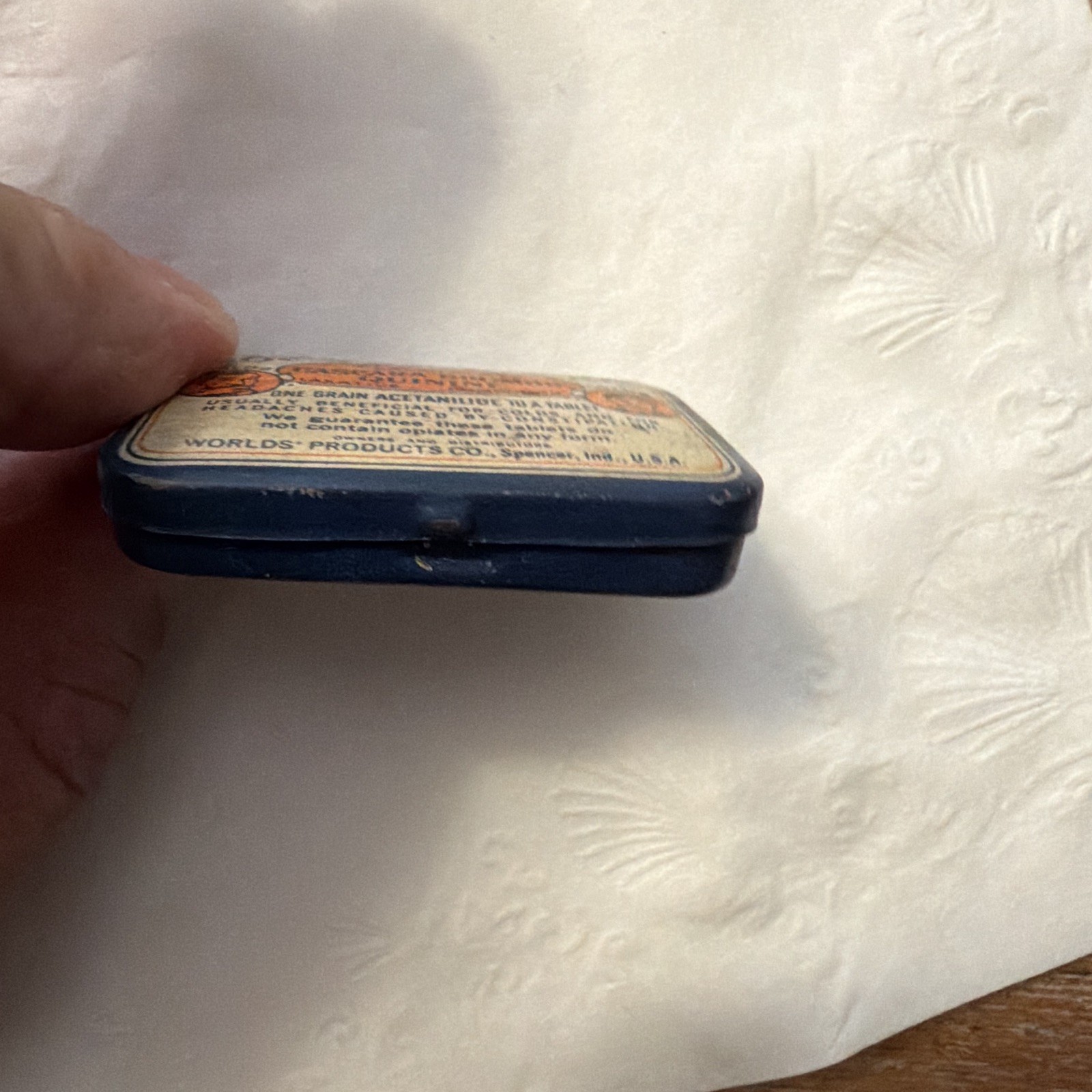 Laymon’s Cascara Bromide Quinine Compound 10¢ Tablet Tin Worlds’ Products Co.
