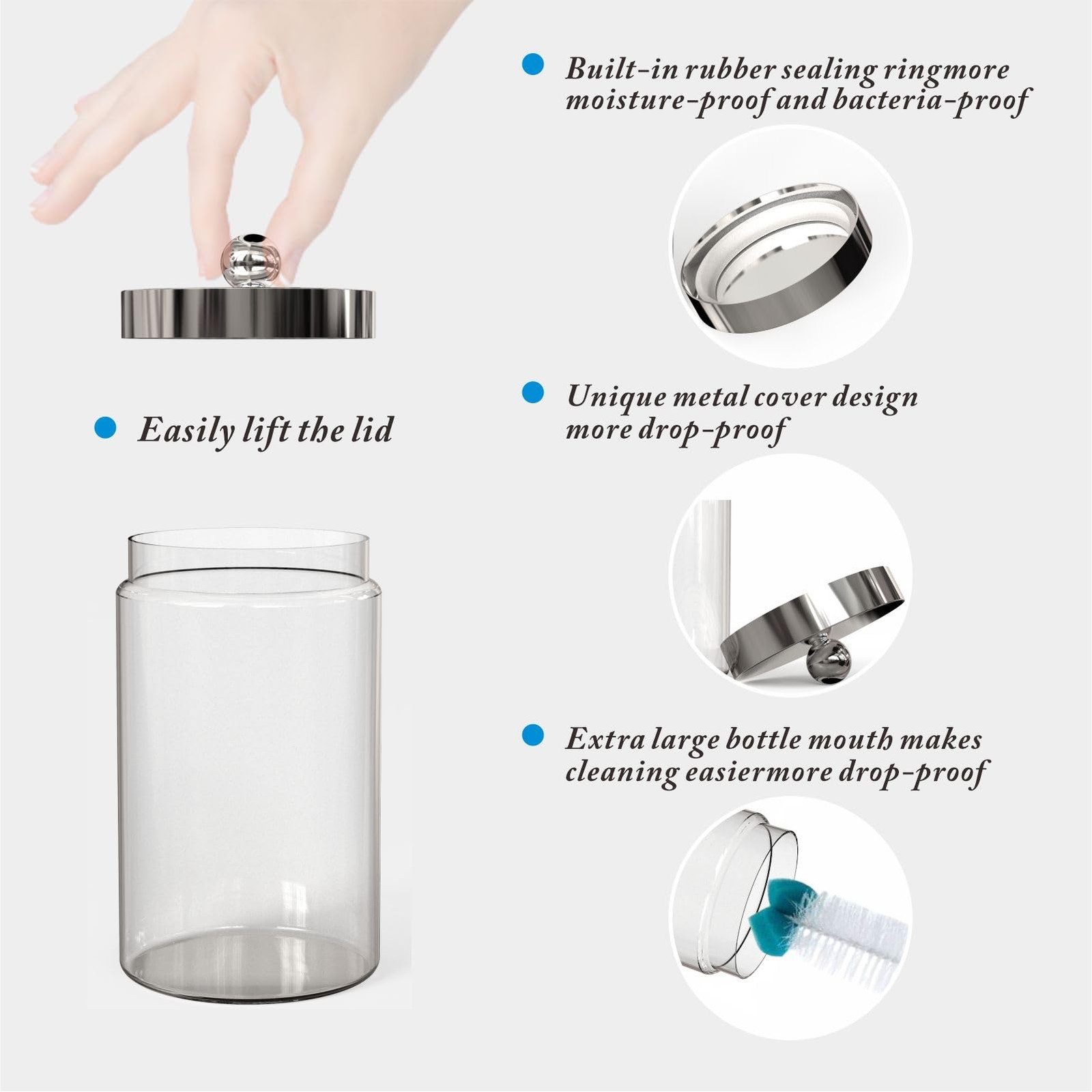 Clinic Glass Sundry Jar Sets – First Aid Organized Supplies Storage Container…