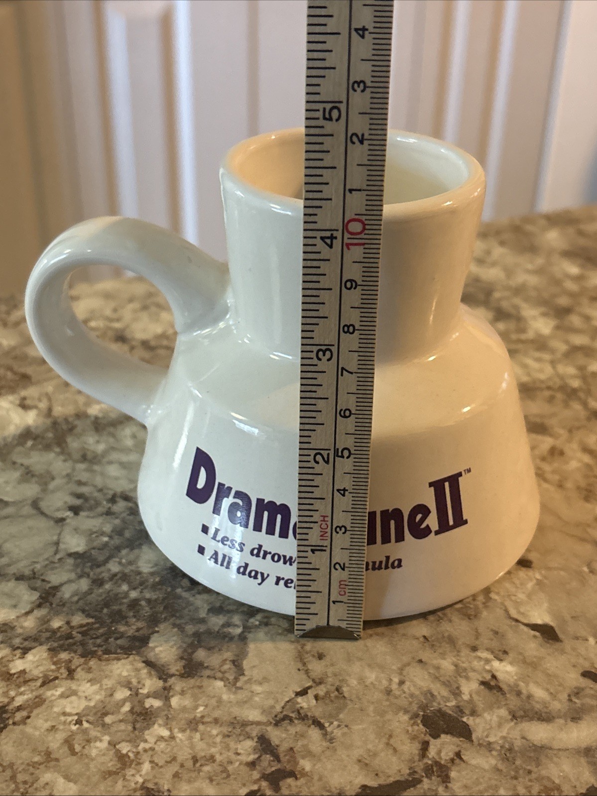 Vintage Dramamine II Meclizine Coffee Mug Pharmaceutical Drug Rep Upjohn RARE