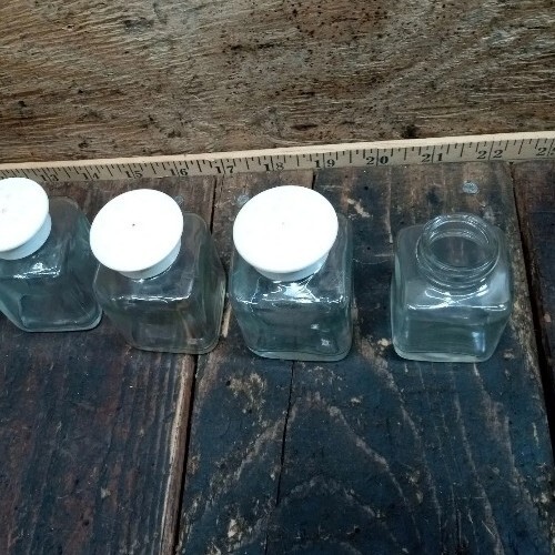 Lot Of 4 Vintage Upjohn Unicap Multivitamins Empty Bottles Collectible Jars Drug