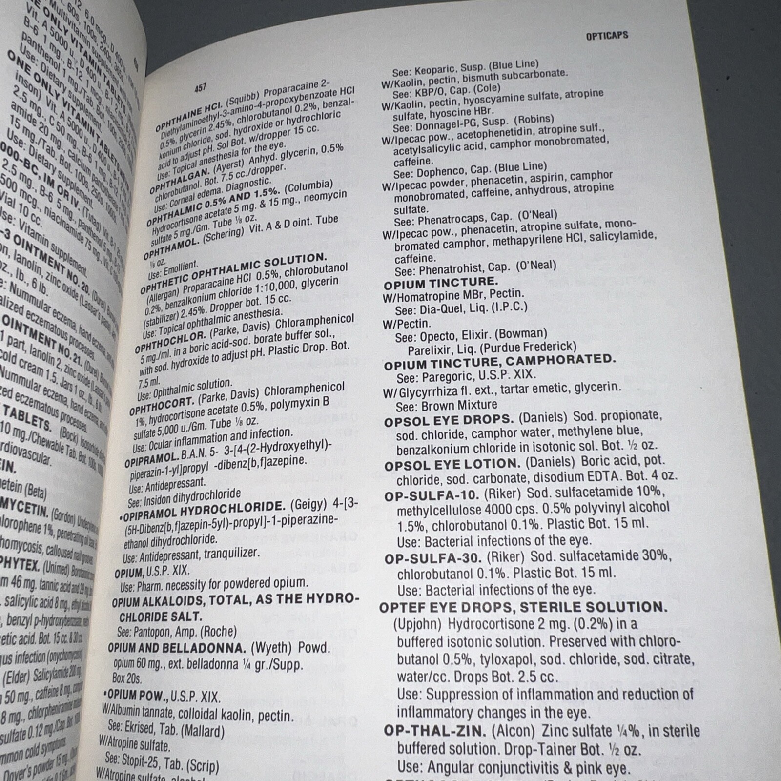 American Drug Index 1977 – Opium, Cocaine
