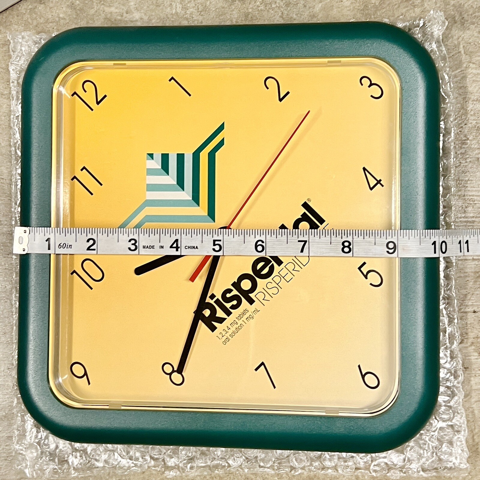 Risperdal Risperidone RARE Drugs Clock Pharmaceutical Drug Rep Advertising VTG