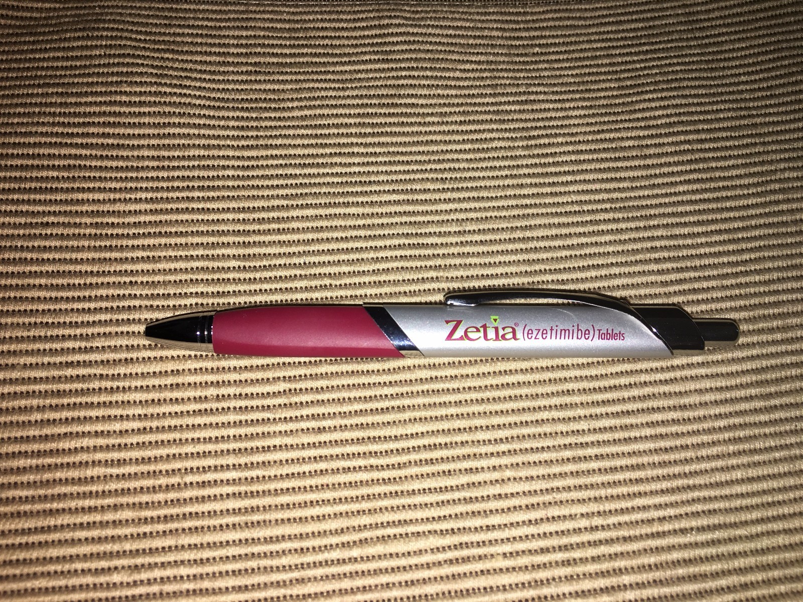 New Drug Rep Item Zetia (ezetimibe) Two Tone Metal Pen