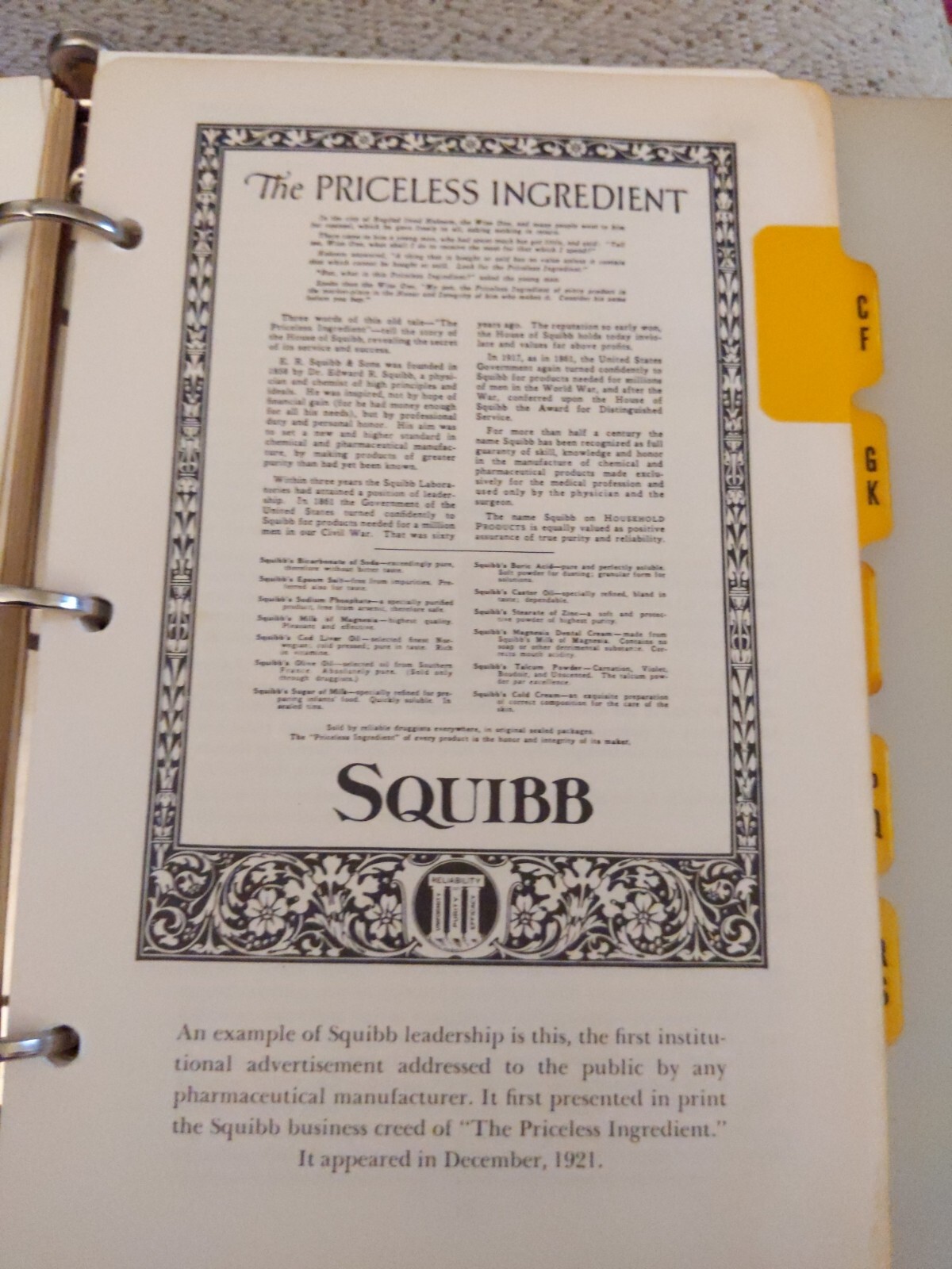 Squibb pharm catalog price list 1978 and 321 page Product Descriptions 1978